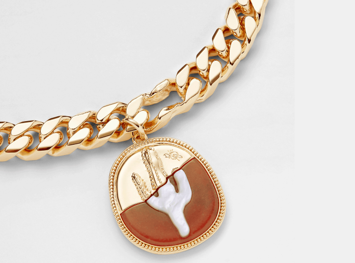 Dior × Travis Scott o1w1odb1y Chain Link Bracelet in Gold-Finish Brass Size ONE SIZE - 3 Thumbnail