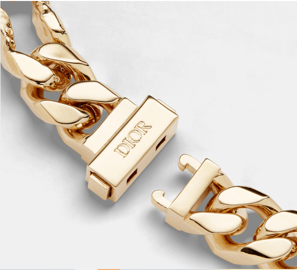 Dior × Travis Scott o1w1odb1y Chain Link Bracelet in Gold-Finish Brass Size ONE SIZE - 4 Thumbnail