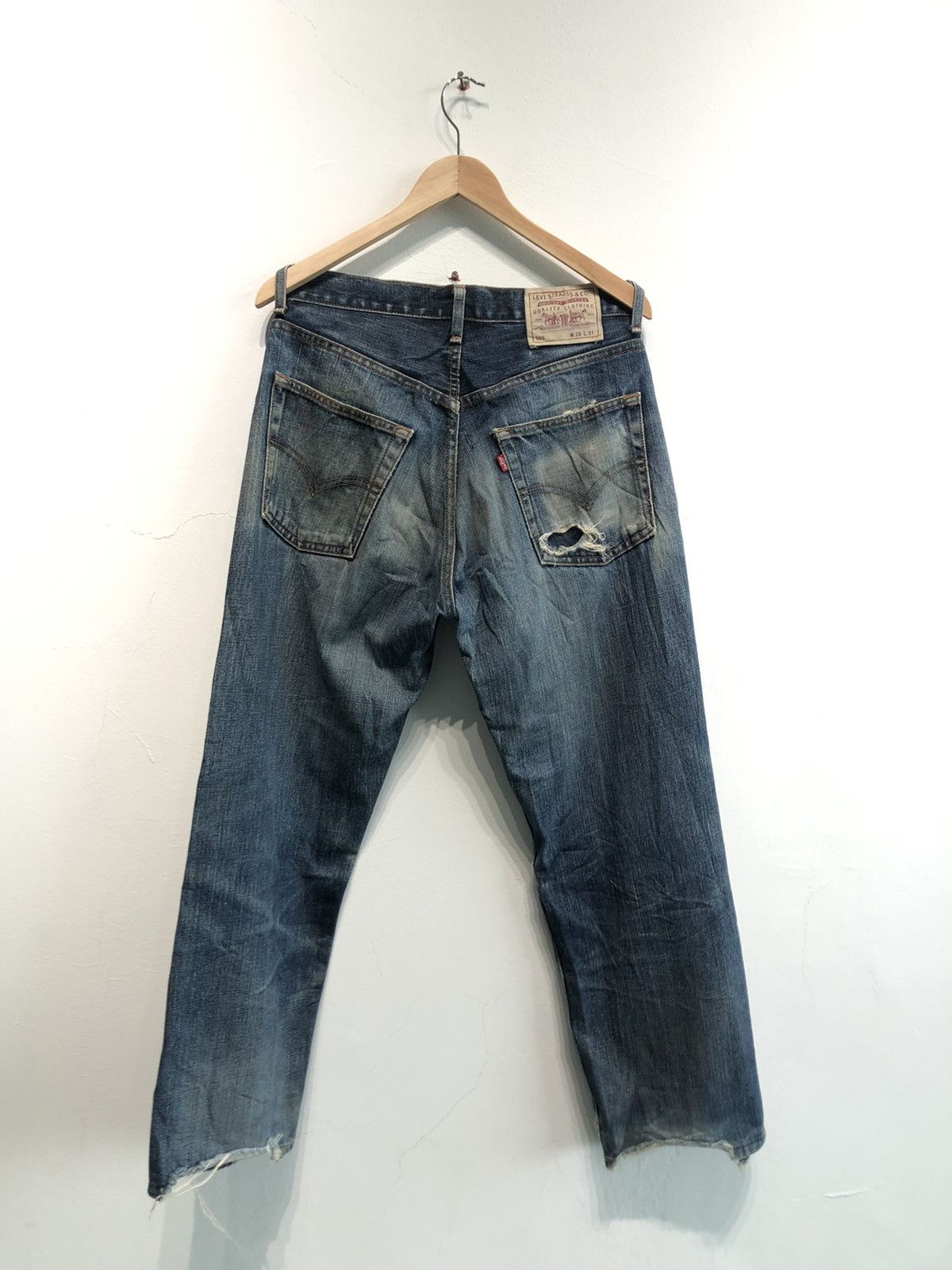 Levi's Vintage Levis 569 Distressed Denim Size US 28 / EU 44 - 2 Thumbnail