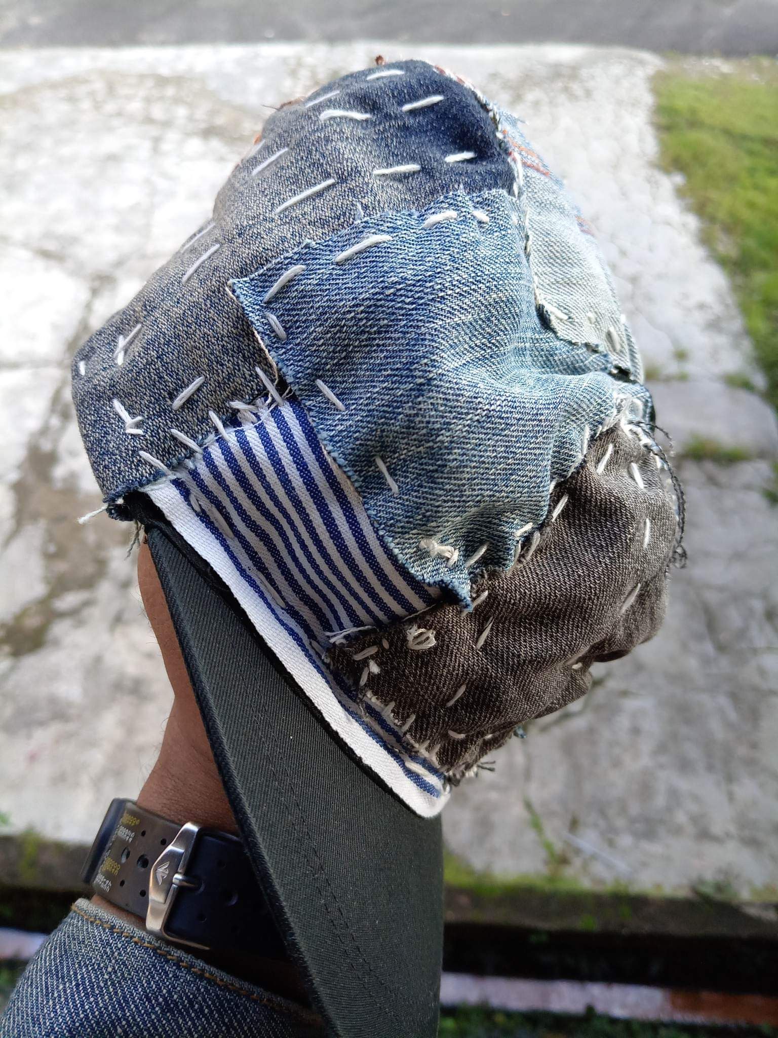 Kapital inspired patchwork sashiko Japanese hats