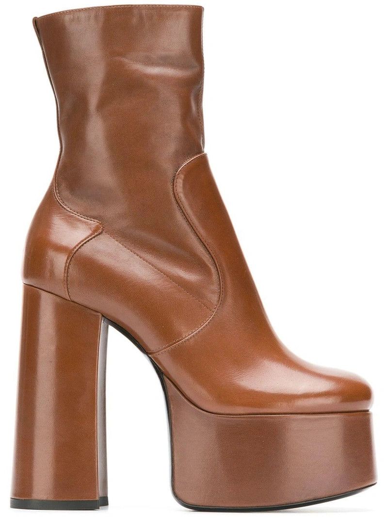 o1koa1r Women's Billy Platform Boots in Brown
