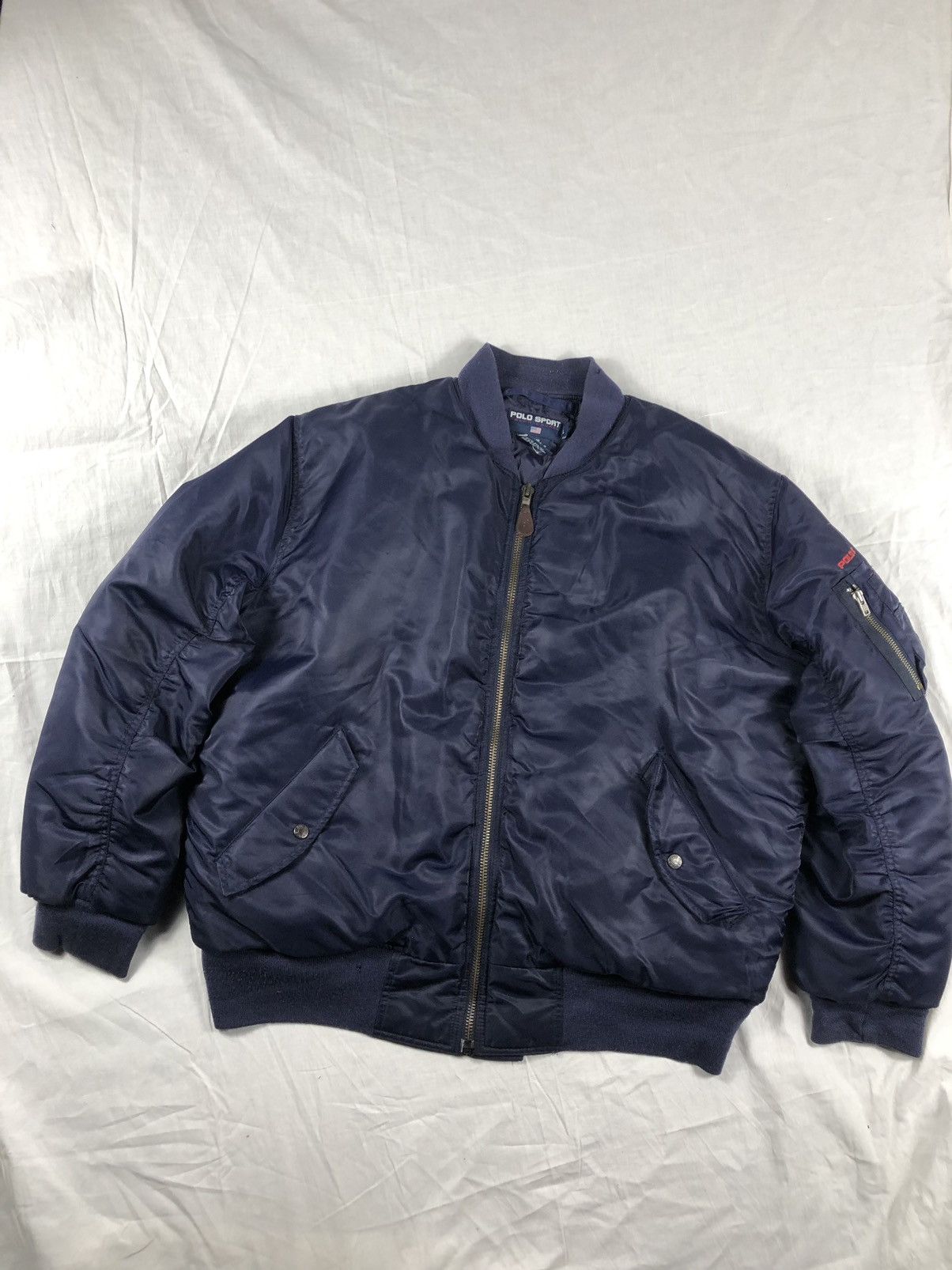 90s Polo Sport MA-1 flight jacket black