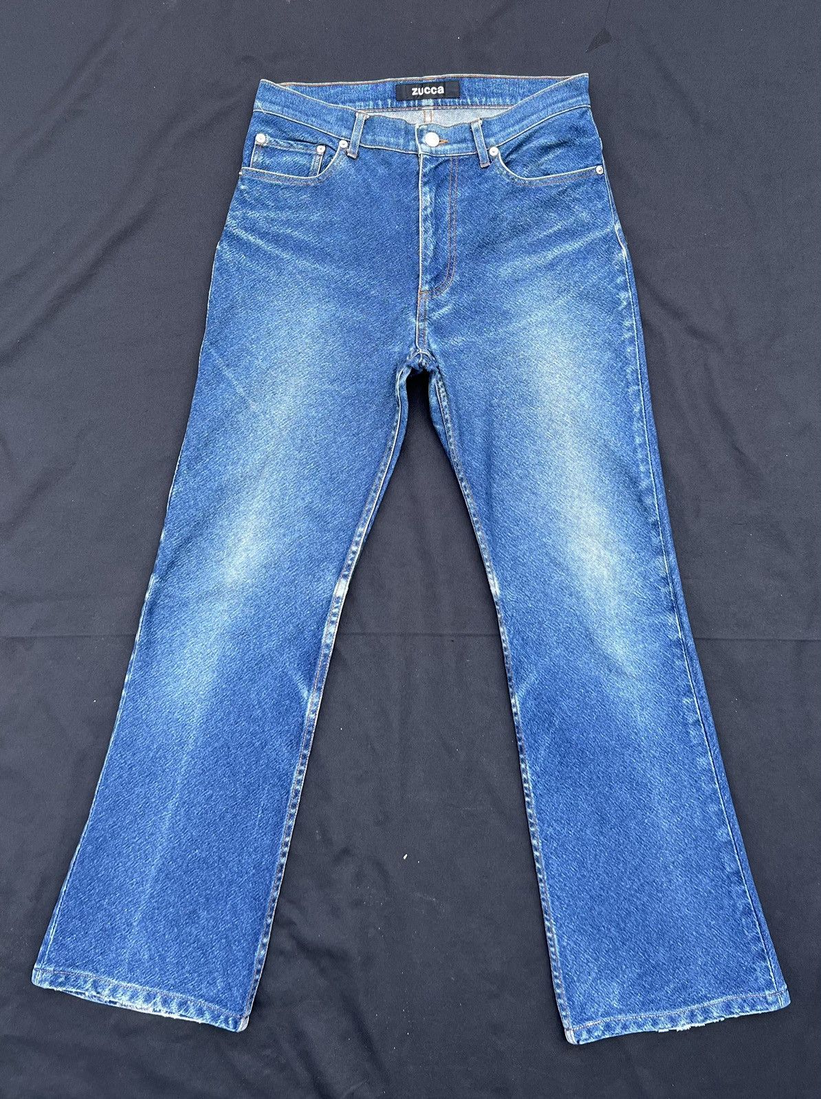Vintage Zucca Issey Miyake Fade Denim Stretch Flare Jeans
