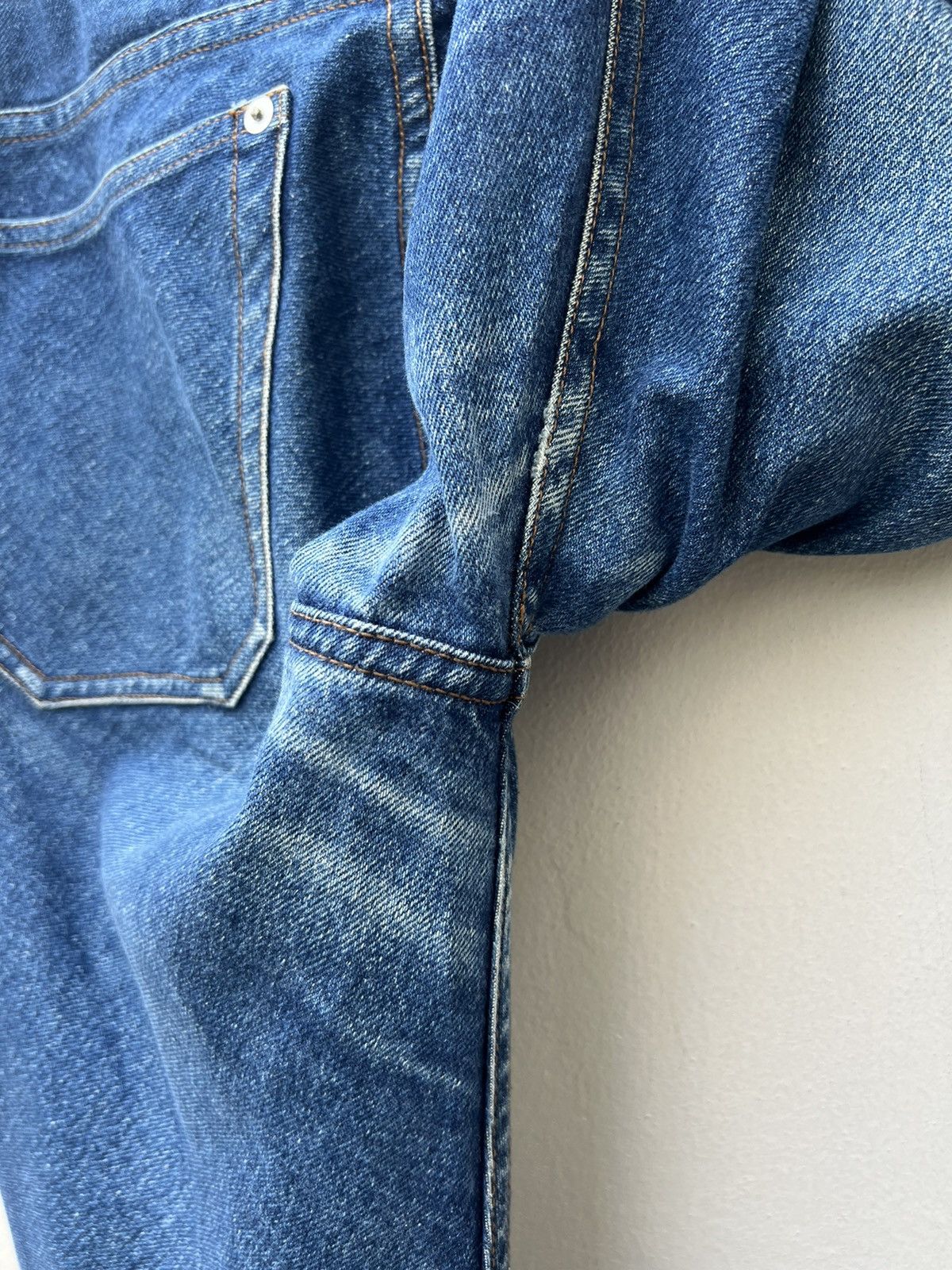 CABANE de ZUCCa Vintage Zucca Issey Miyake Fade Denim Stretch Flare Jeans Size US 31 - 21 Thumbnail