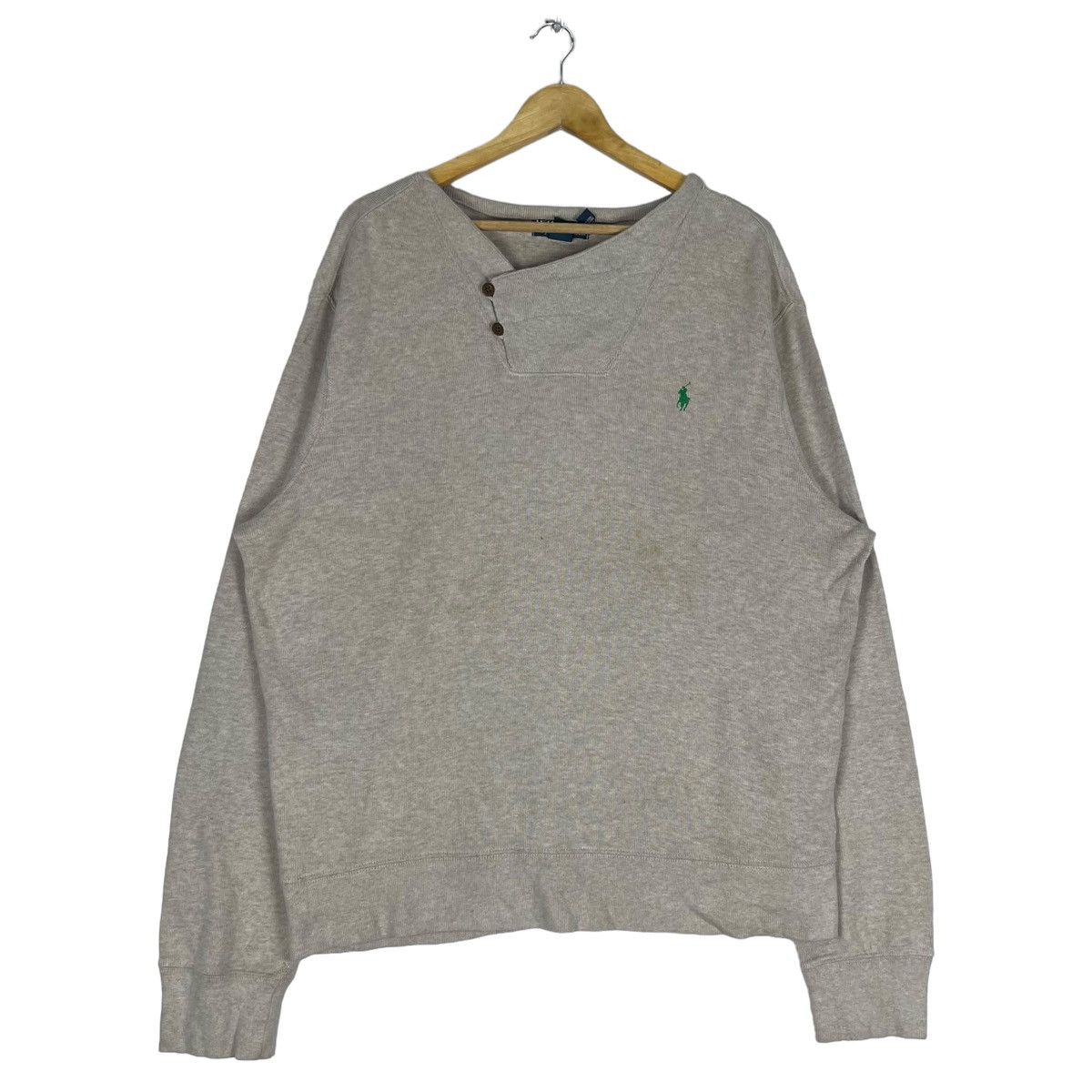 Vintage Polo Ralph Lauren Crewneck Sweatshirt Button