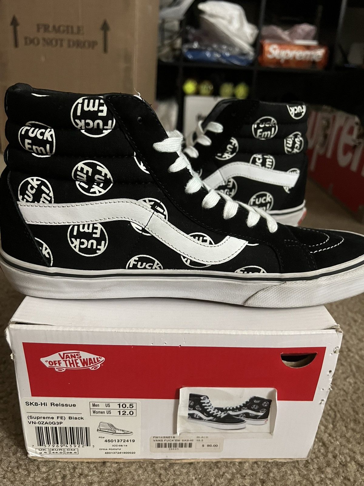 Supreme high top vans on sale