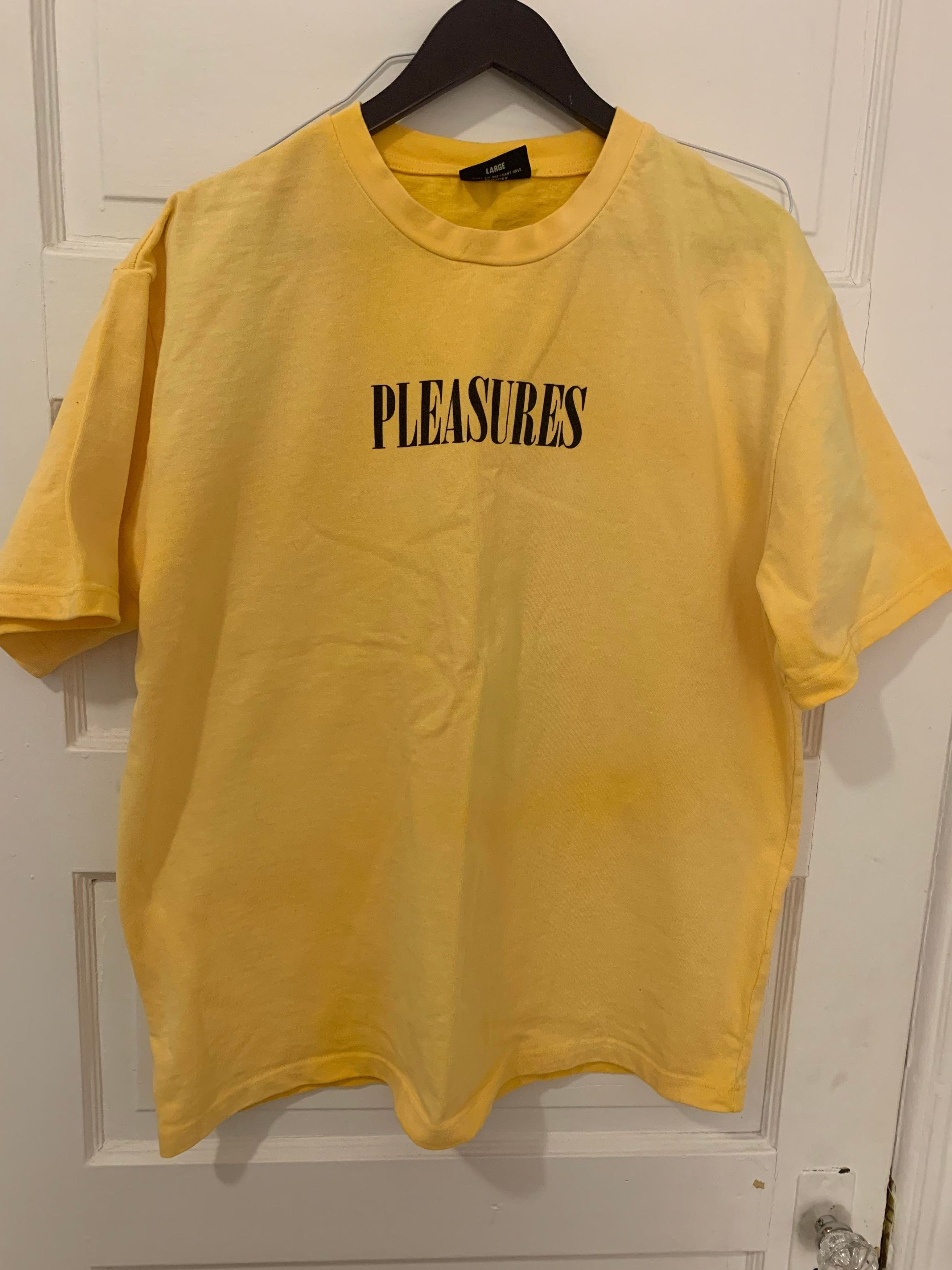 Pleasures Pleasures Heavyweight Pigment Dye Yellow T-Shirt Jersey Size US L / EU 52-54 / 3 - 1 Thumbnail