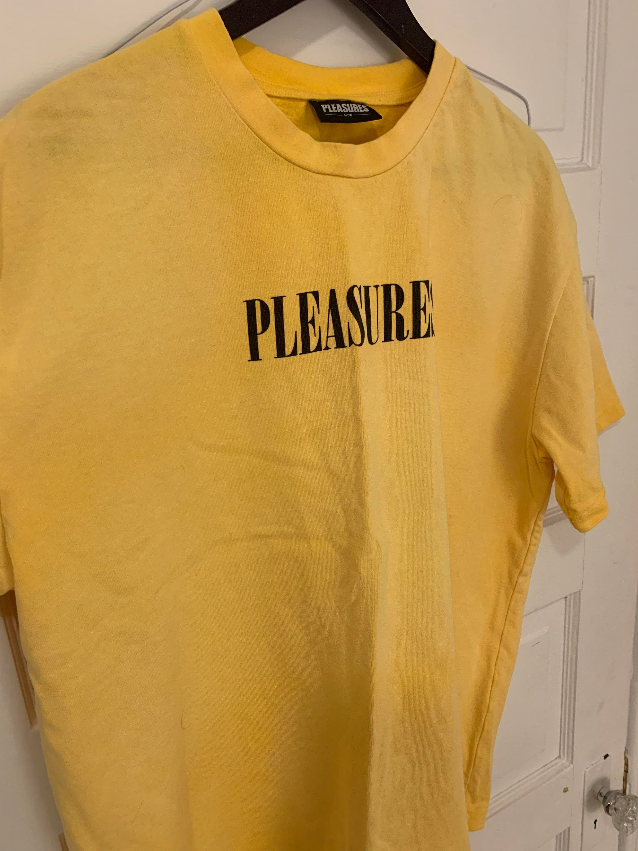 Pleasures Pleasures Heavyweight Pigment Dye Yellow T-Shirt Jersey Size US L / EU 52-54 / 3 - 4 Thumbnail