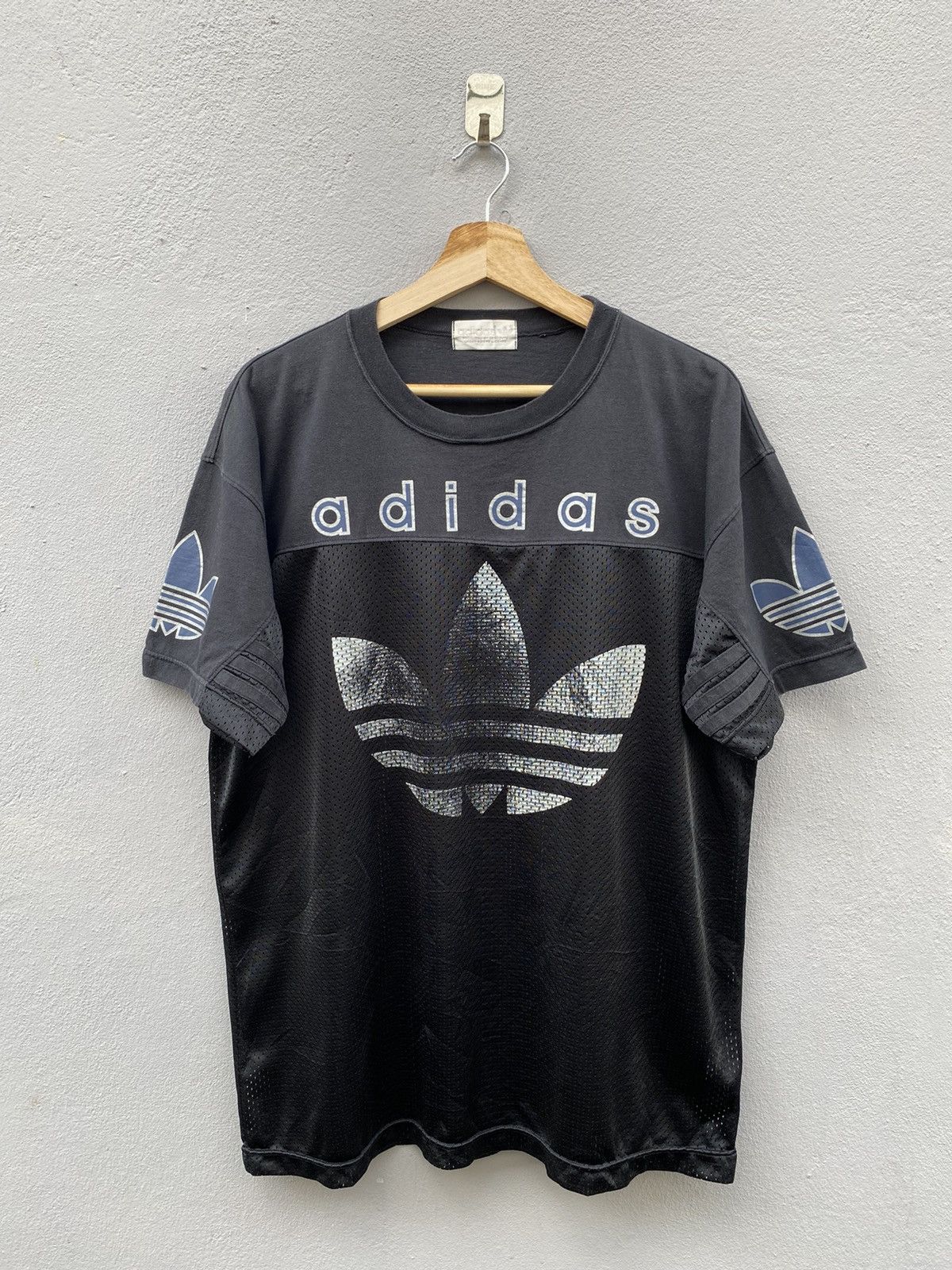 vintage rare 90s adidas trefoil mesh raptees/hiphop style
