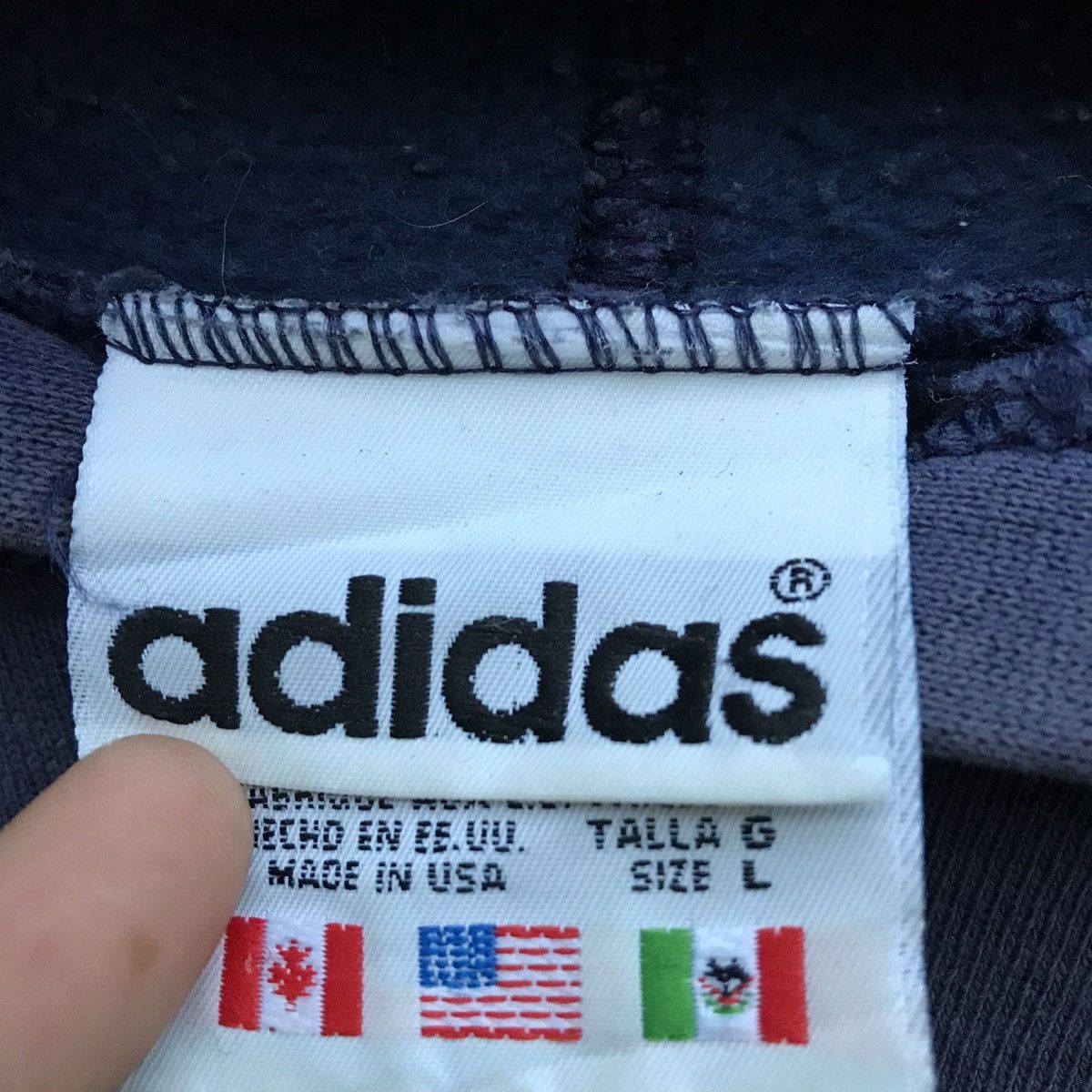 Adidas × Vintage Vintage Adidas Stripe Hoodie Sweatshirt Small Logo Size US L / EU 52-54 / 3 - 5 Thumbnail
