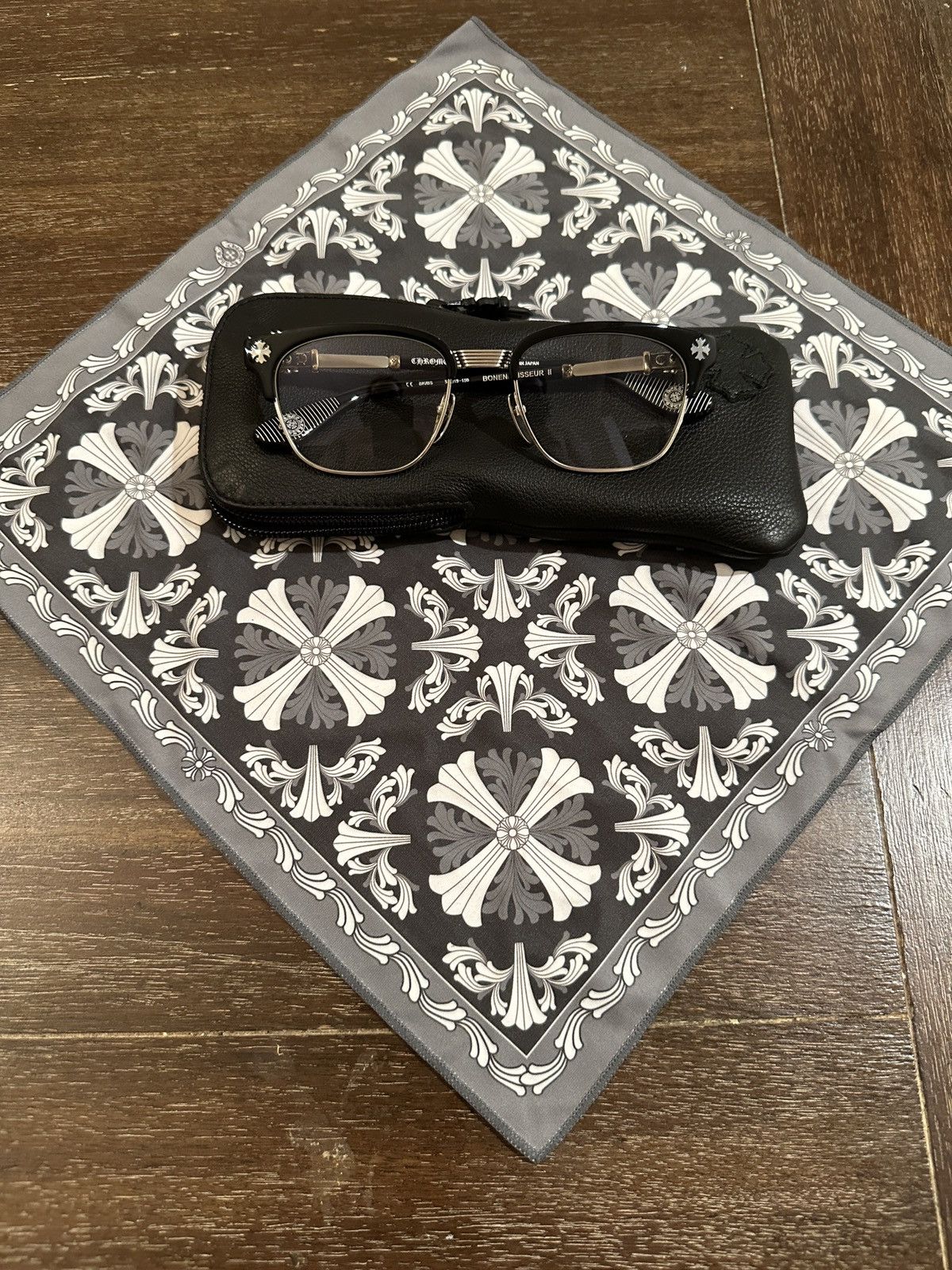 Chrome Hearts Chrome Hearts Glasses BONENNOISSEUR II BK/BS | Grailed