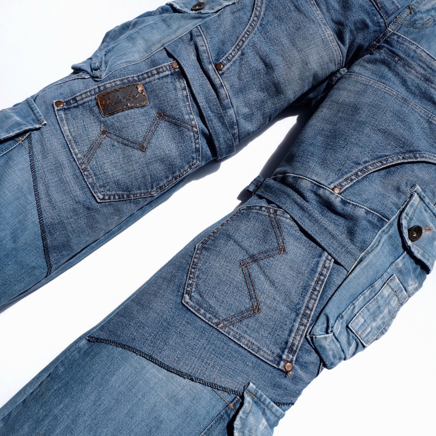 Japanese Brand × PPFM × Tete Homme VERTGARMENTS bondage cargo jeans Size US 32 / EU 48 - 3 Thumbnail