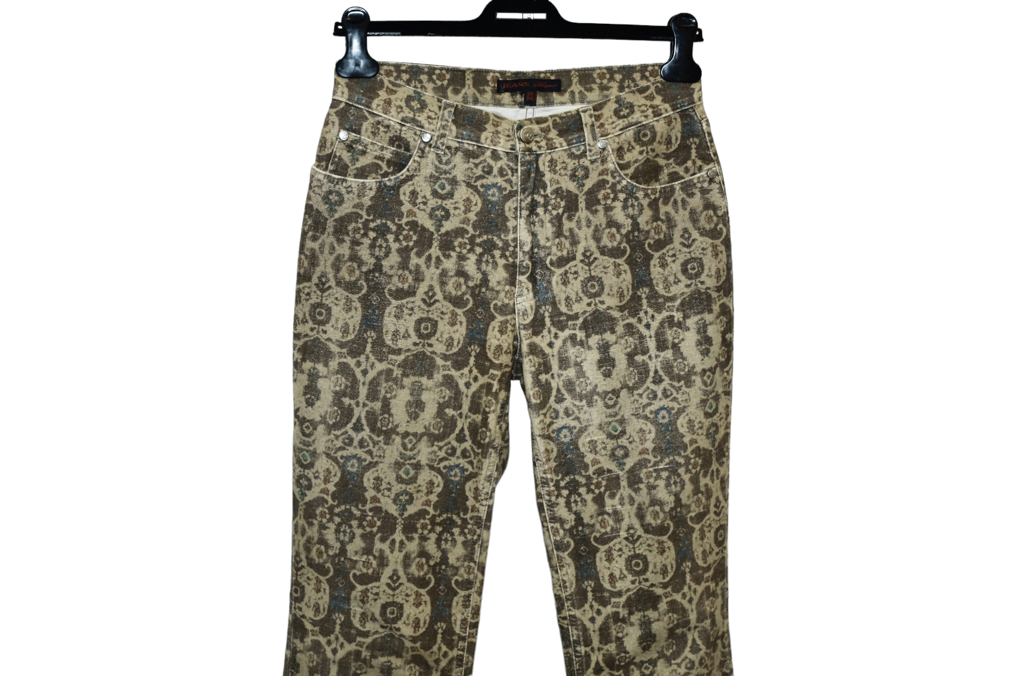 Les Copains Rare💥Les Copains Flared Baroque art work Camel Pants Size US 30 / EU 46 - 3 Thumbnail