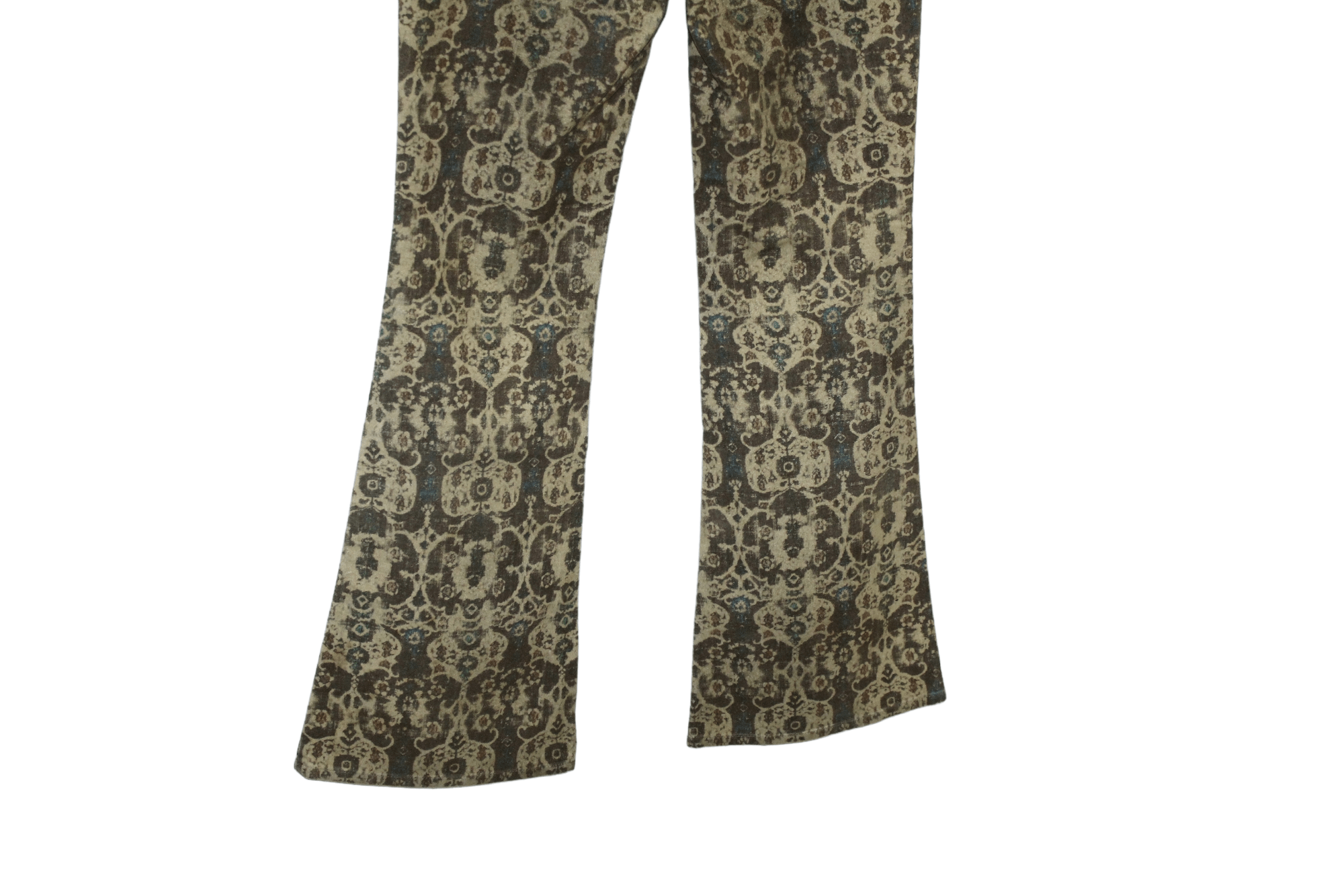 Les Copains Rare💥Les Copains Flared Baroque art work Camel Pants Size US 30 / EU 46 - 6 Thumbnail