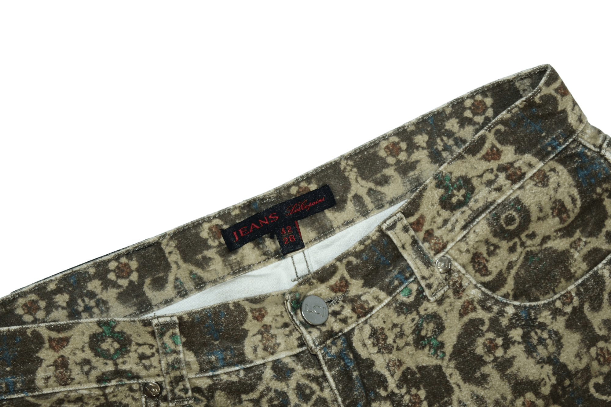 Les Copains Rare💥Les Copains Flared Baroque art work Camel Pants Size US 30 / EU 46 - 9 Thumbnail