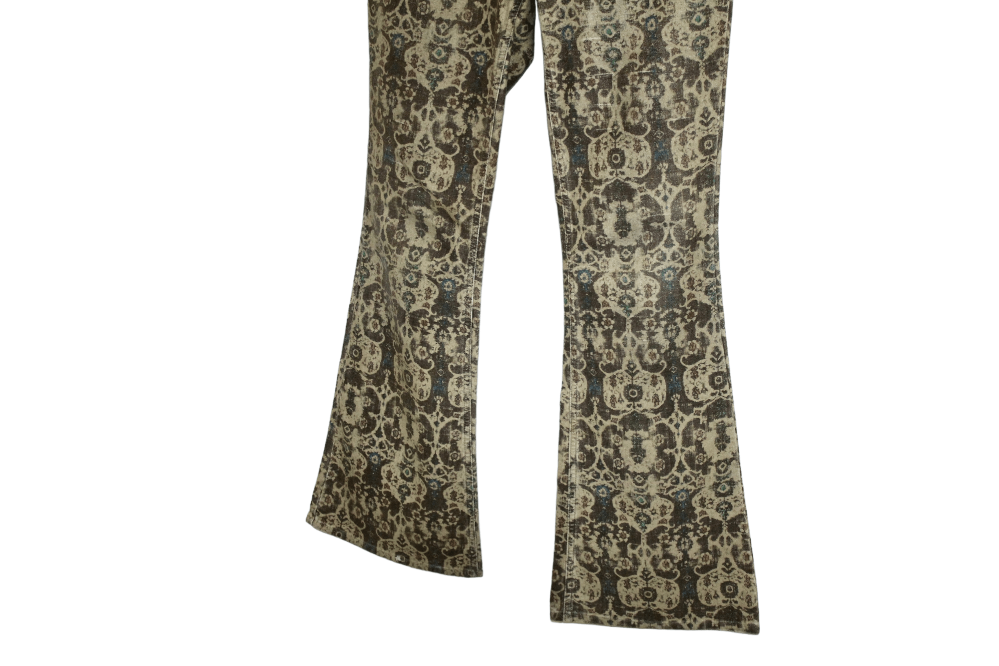 Les Copains Rare💥Les Copains Flared Baroque art work Camel Pants Size US 30 / EU 46 - 4 Thumbnail