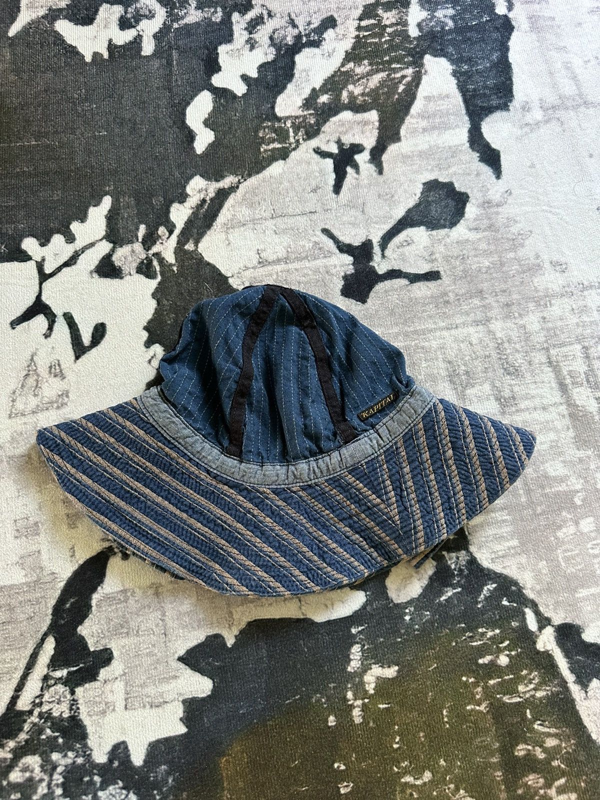 Kapital × Kapital Kountry Kapital Japan indigo dye boro bucket hat reversible Size ONE SIZE - 9 Thumbnail