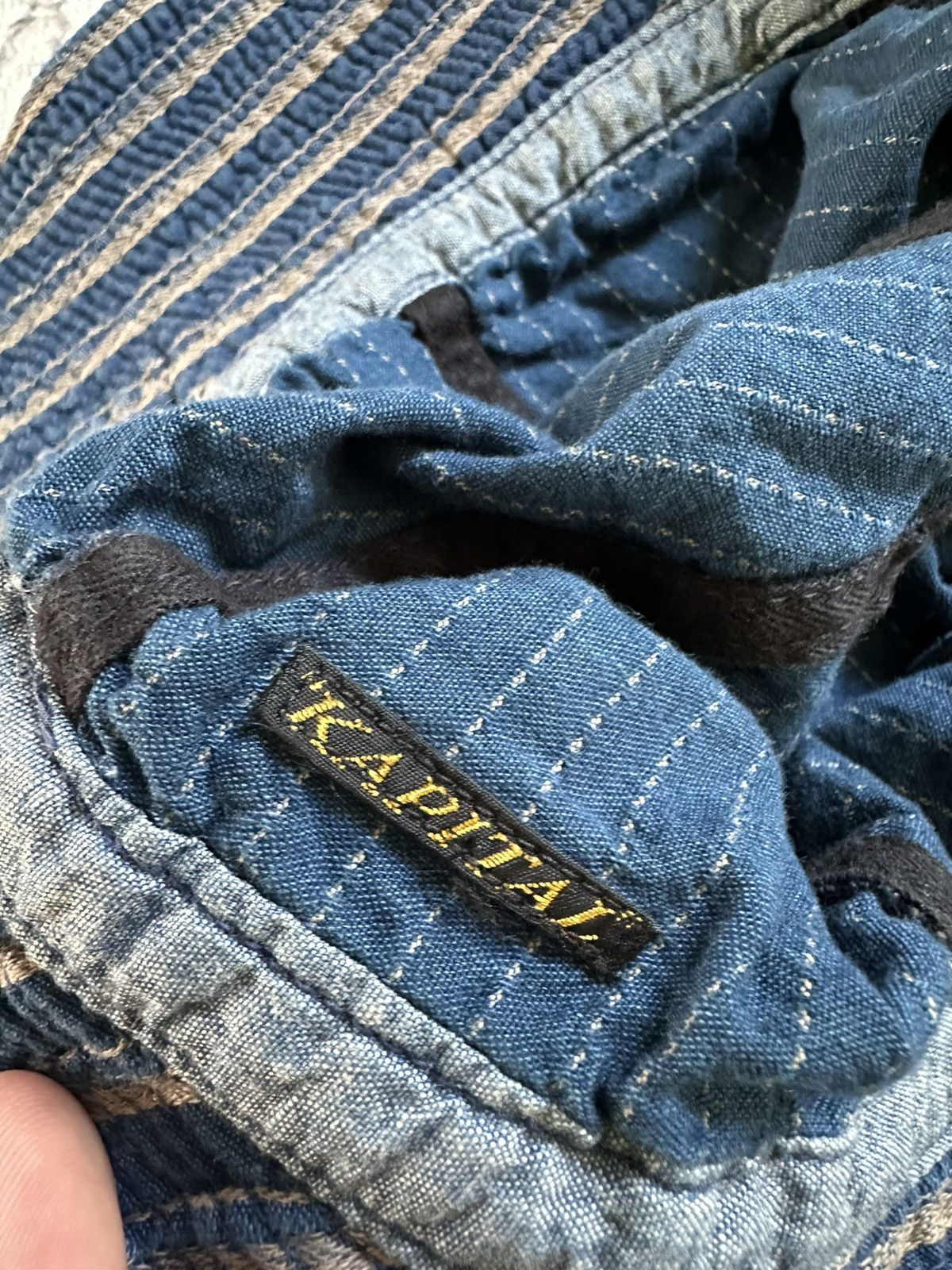 Kapital × Kapital Kountry Kapital Japan indigo dye boro bucket hat reversible Size ONE SIZE - 8 Thumbnail
