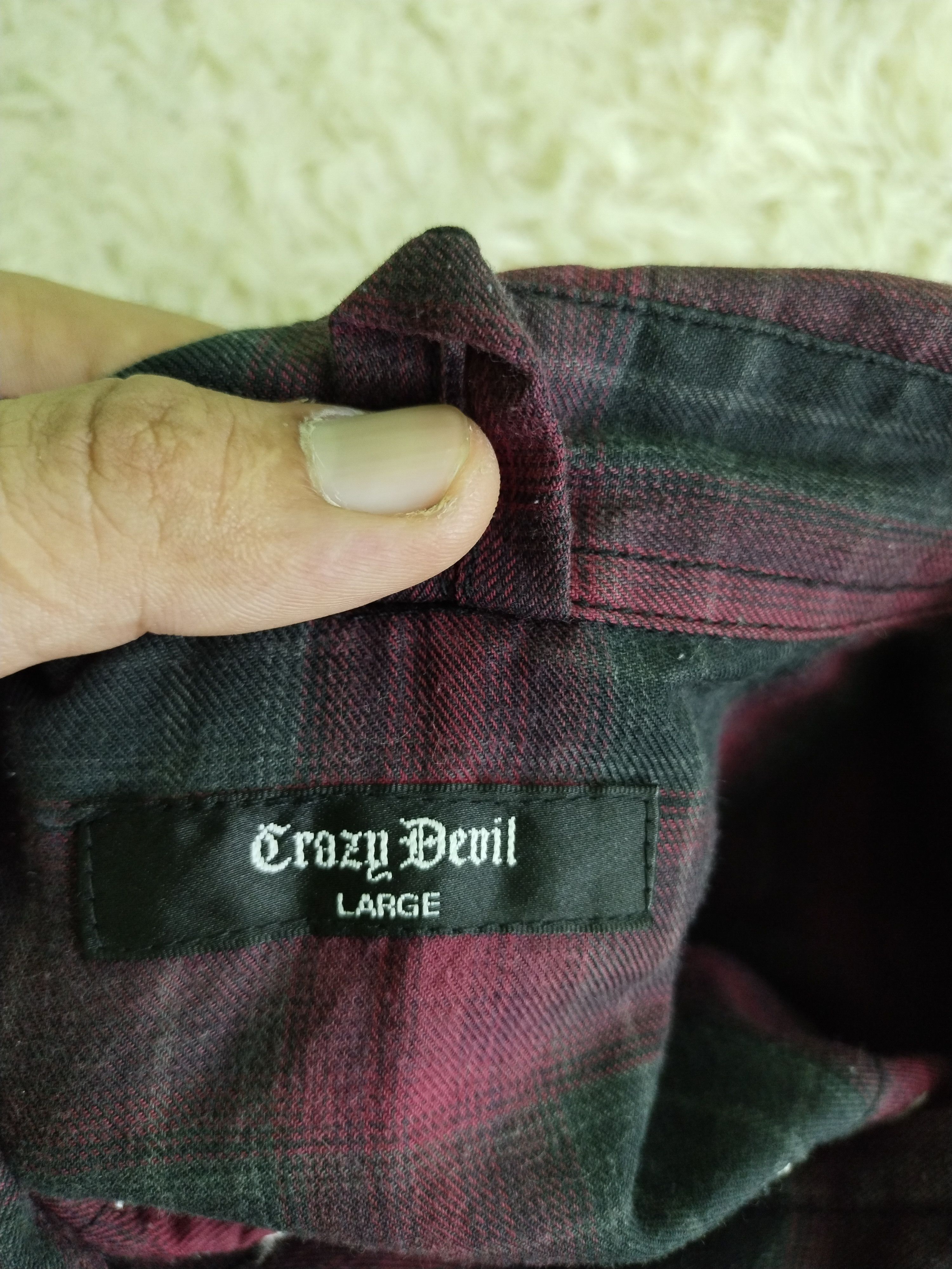 Japanese Brand VINTAGE CRAZY DEVIL EMBROIDERY LONG SLEEVE BUTTON SHIRT Size US L / EU 52-54 / 3 - 8 Thumbnail