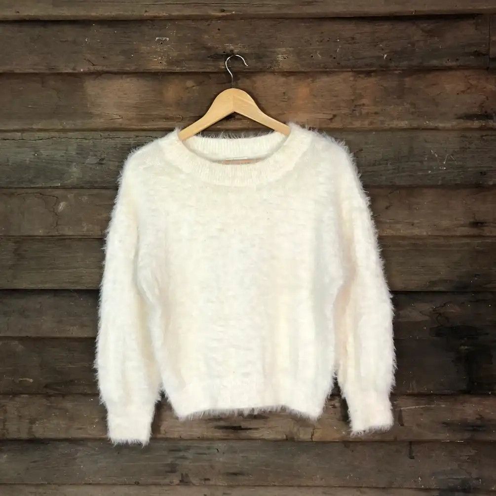 Homespun Knitwear × Japanese Brand Earth Music & Econolgy Shag Shaggy Fur Mohair Knitwear #739 Size M / US 6-8 / IT 42-44 - 1 Thumbnail