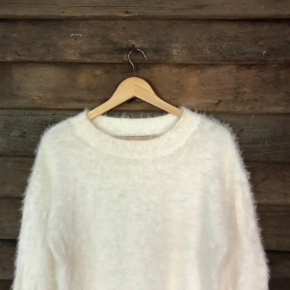 Homespun Knitwear × Japanese Brand Earth Music & Econolgy Shag Shaggy Fur Mohair Knitwear #739 Size M / US 6-8 / IT 42-44 - 2 Thumbnail