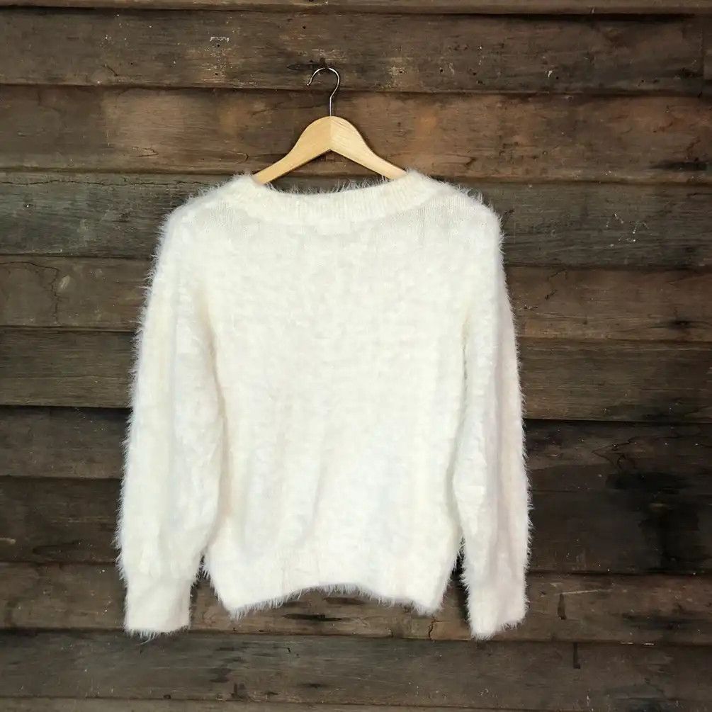Homespun Knitwear × Japanese Brand Earth Music & Econolgy Shag Shaggy Fur Mohair Knitwear #739 Size M / US 6-8 / IT 42-44 - 9 Thumbnail
