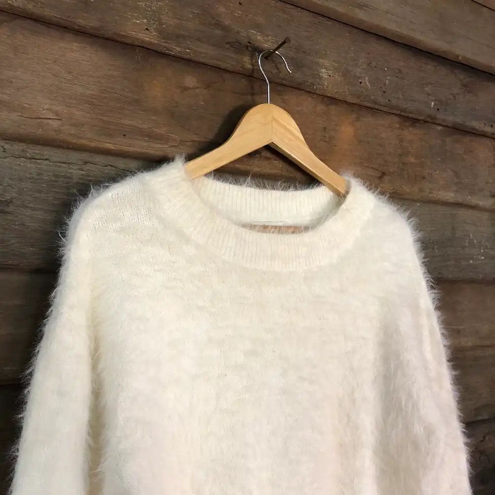 Homespun Knitwear × Japanese Brand Earth Music & Econolgy Shag Shaggy Fur Mohair Knitwear #739 Size M / US 6-8 / IT 42-44 - 6 Thumbnail