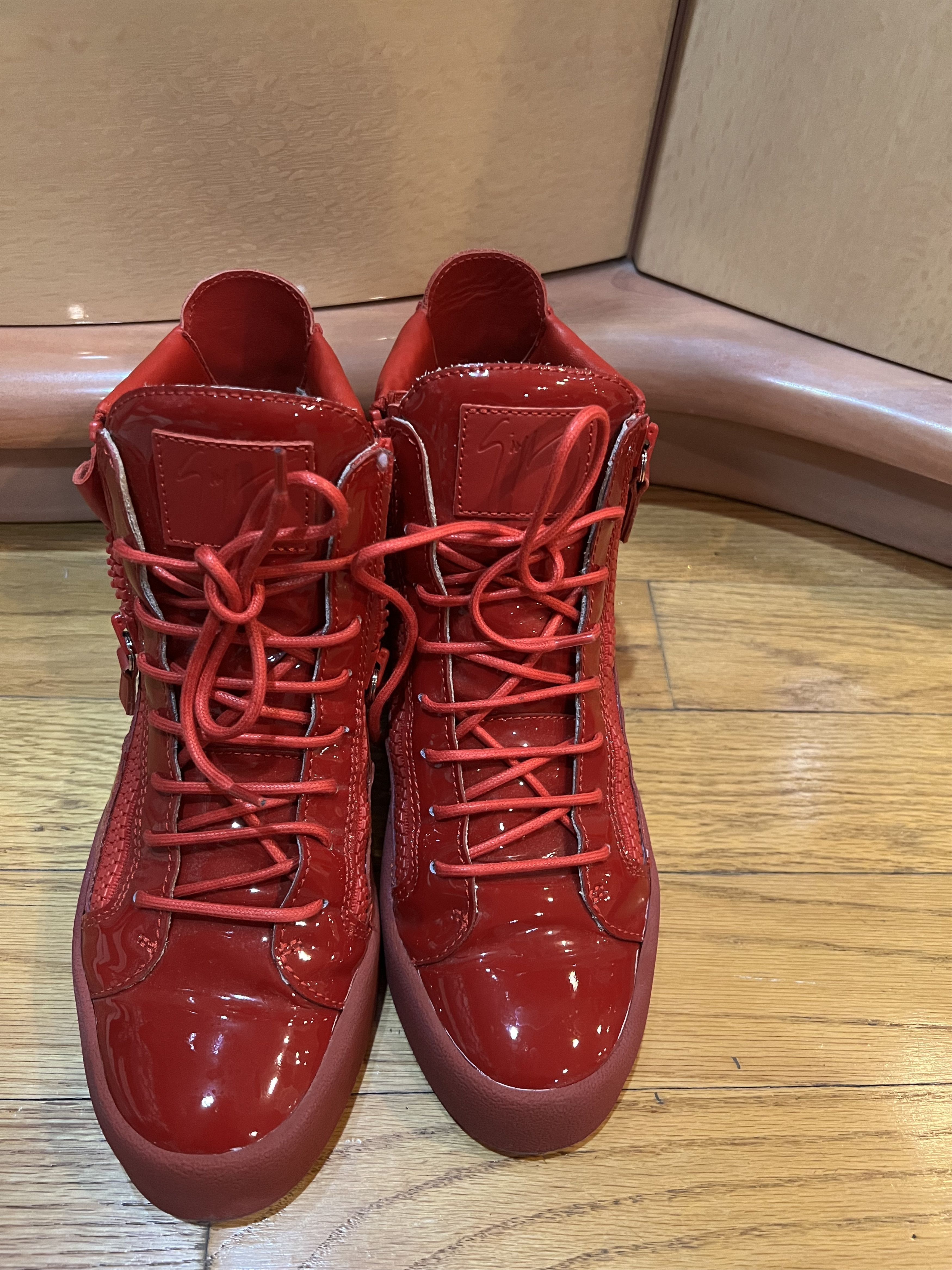 Giuseppe Zanotti GIUSEPPE ZANOTTI Men's Patent Leather High-Top