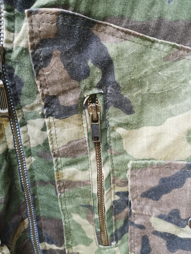 Vintage vintage Japanese Brand Big Bore Double Collar Camo Jacket Size US M / EU 48-50 / 2 - 5 Thumbnail