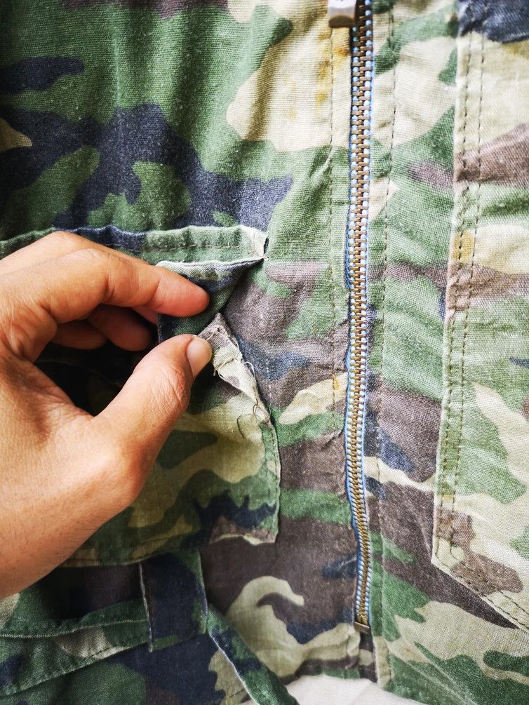 Vintage vintage Japanese Brand Big Bore Double Collar Camo Jacket Size US M / EU 48-50 / 2 - 8 Thumbnail
