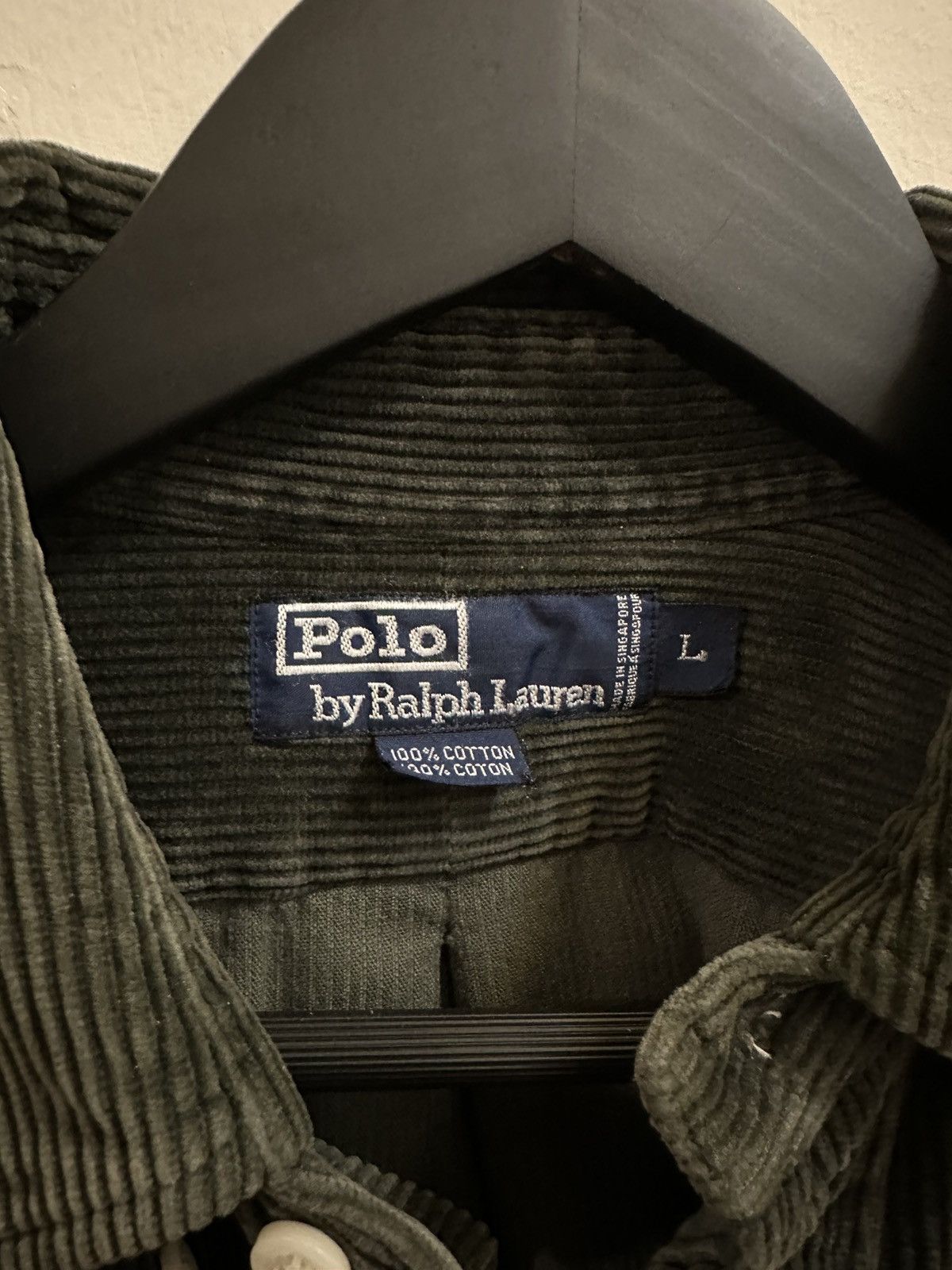 Polo Ralph Lauren Vintage Ralph Lauren Green Corduroy shirt Size US L / EU 52-54 / 3 - 3 Thumbnail