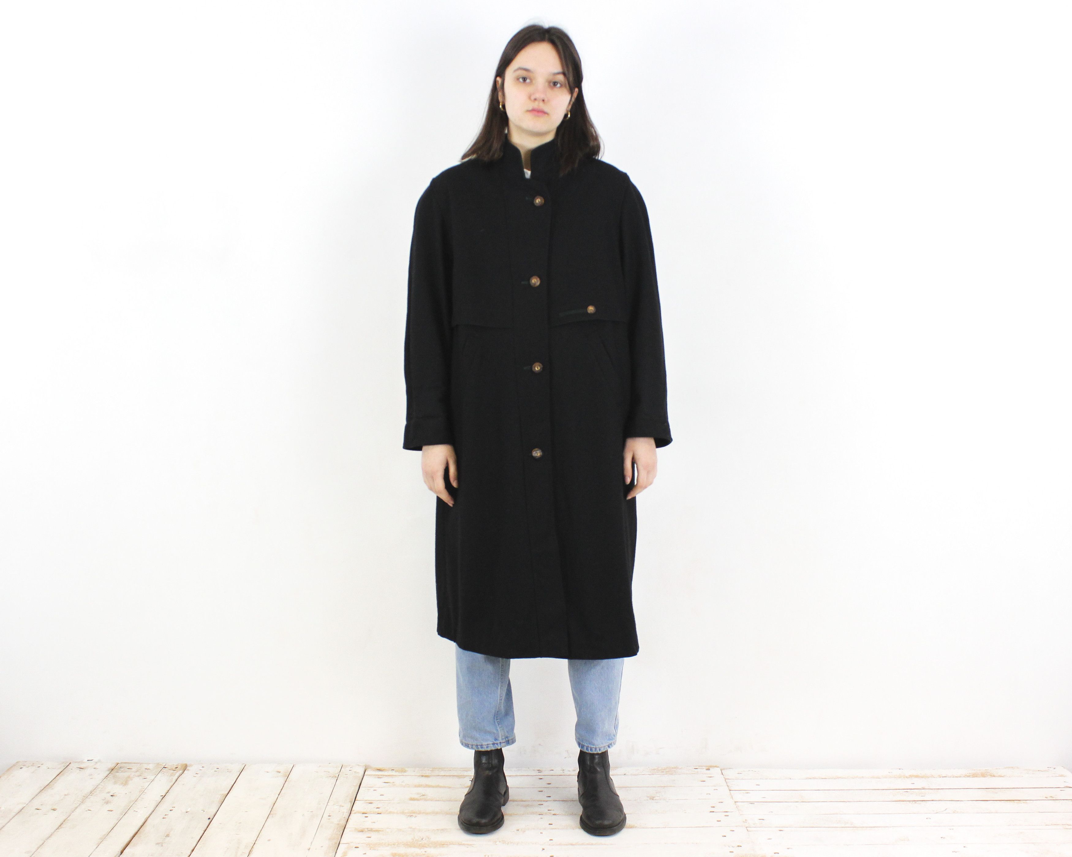 Vintage BAVARIA LODEN Ursl Trachten Pure New Wool Over Coat Jacket Size L / US 10 / IT 46 - 2 Thumbnail
