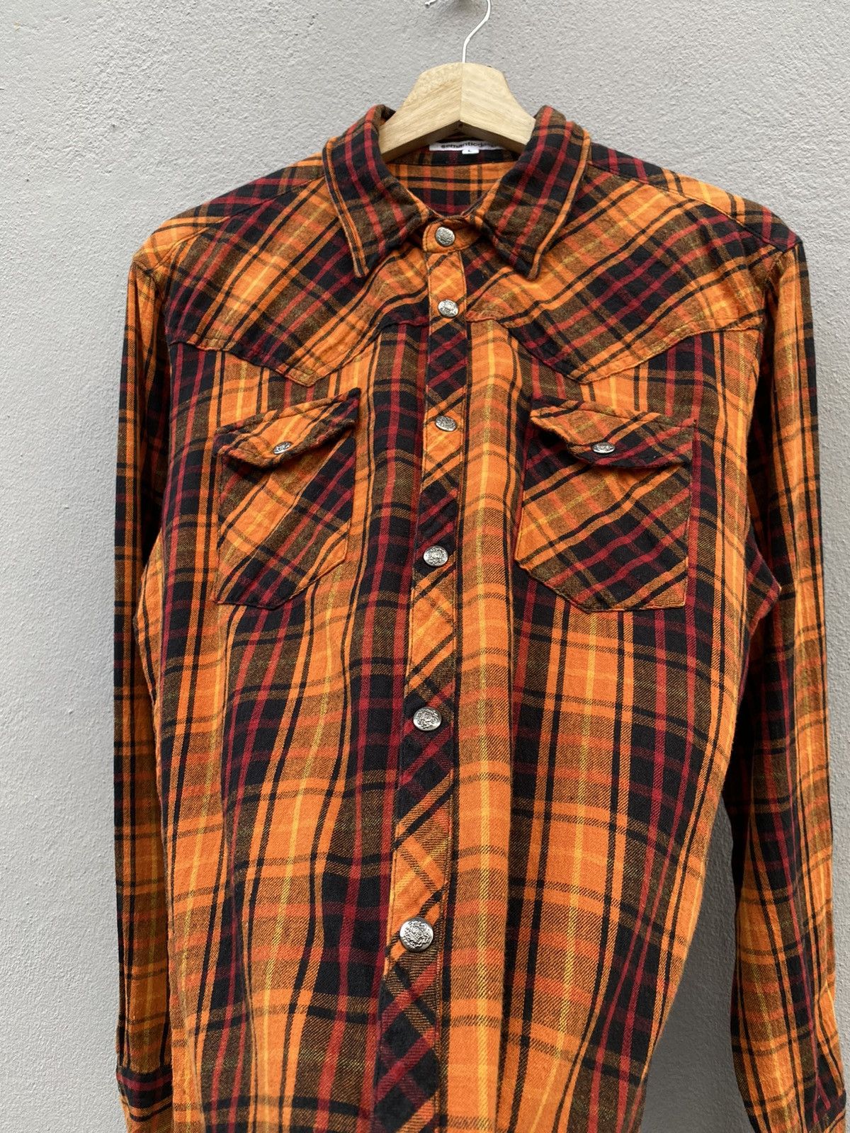 💥Semantic Design Western Checked Flannel