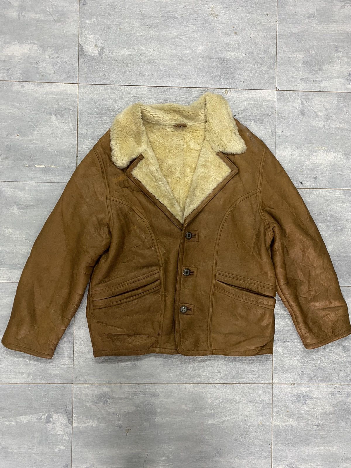Japanese Brand 🔥Vintage🔥 Wind Amour Shearling Sheepskin Jacket Size US L / EU 52-54 / 3 - 2 Thumbnail