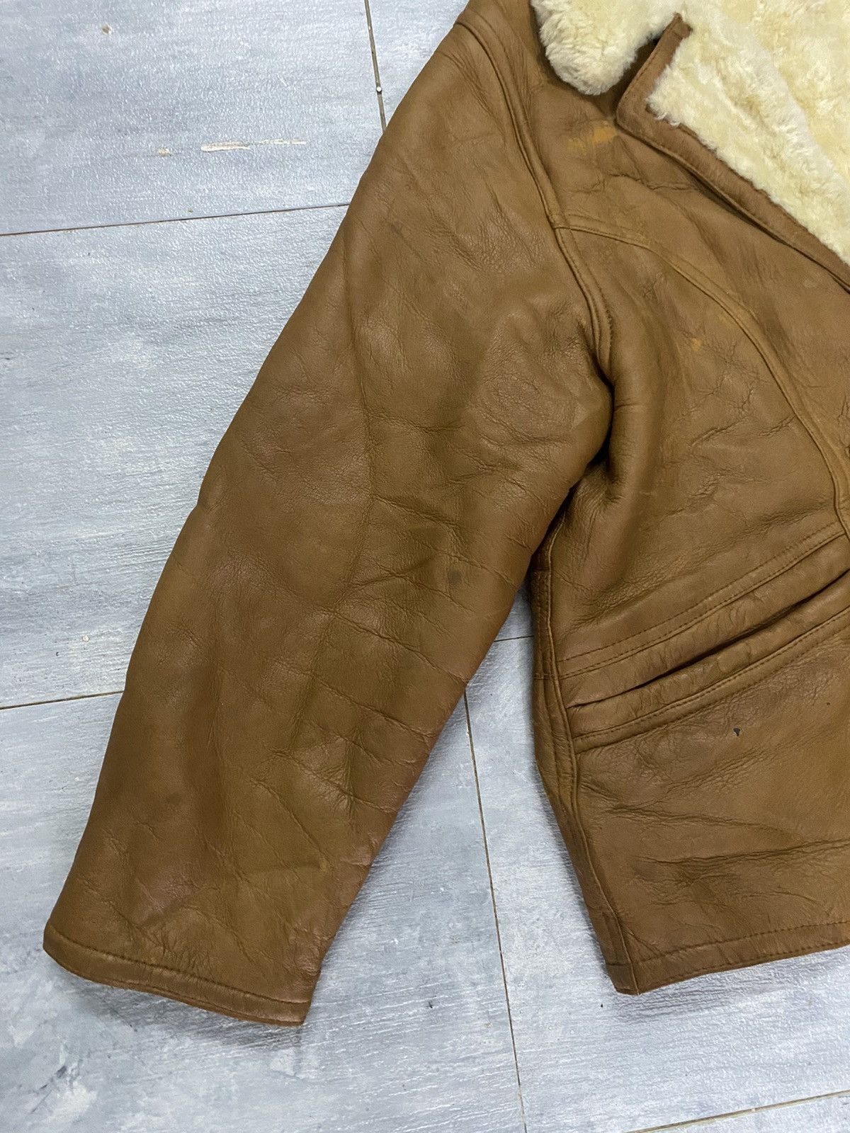 Japanese Brand 🔥Vintage🔥 Wind Amour Shearling Sheepskin Jacket Size US L / EU 52-54 / 3 - 5 Thumbnail