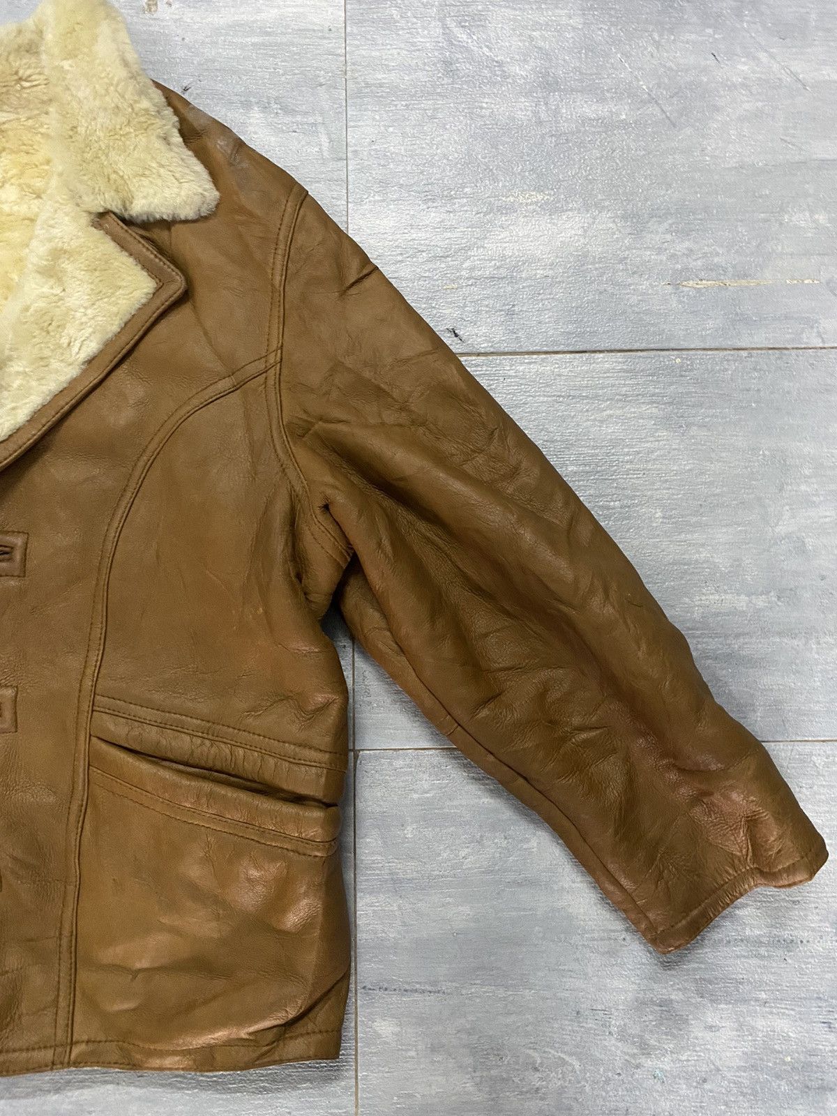 Japanese Brand 🔥Vintage🔥 Wind Amour Shearling Sheepskin Jacket Size US L / EU 52-54 / 3 - 3 Thumbnail