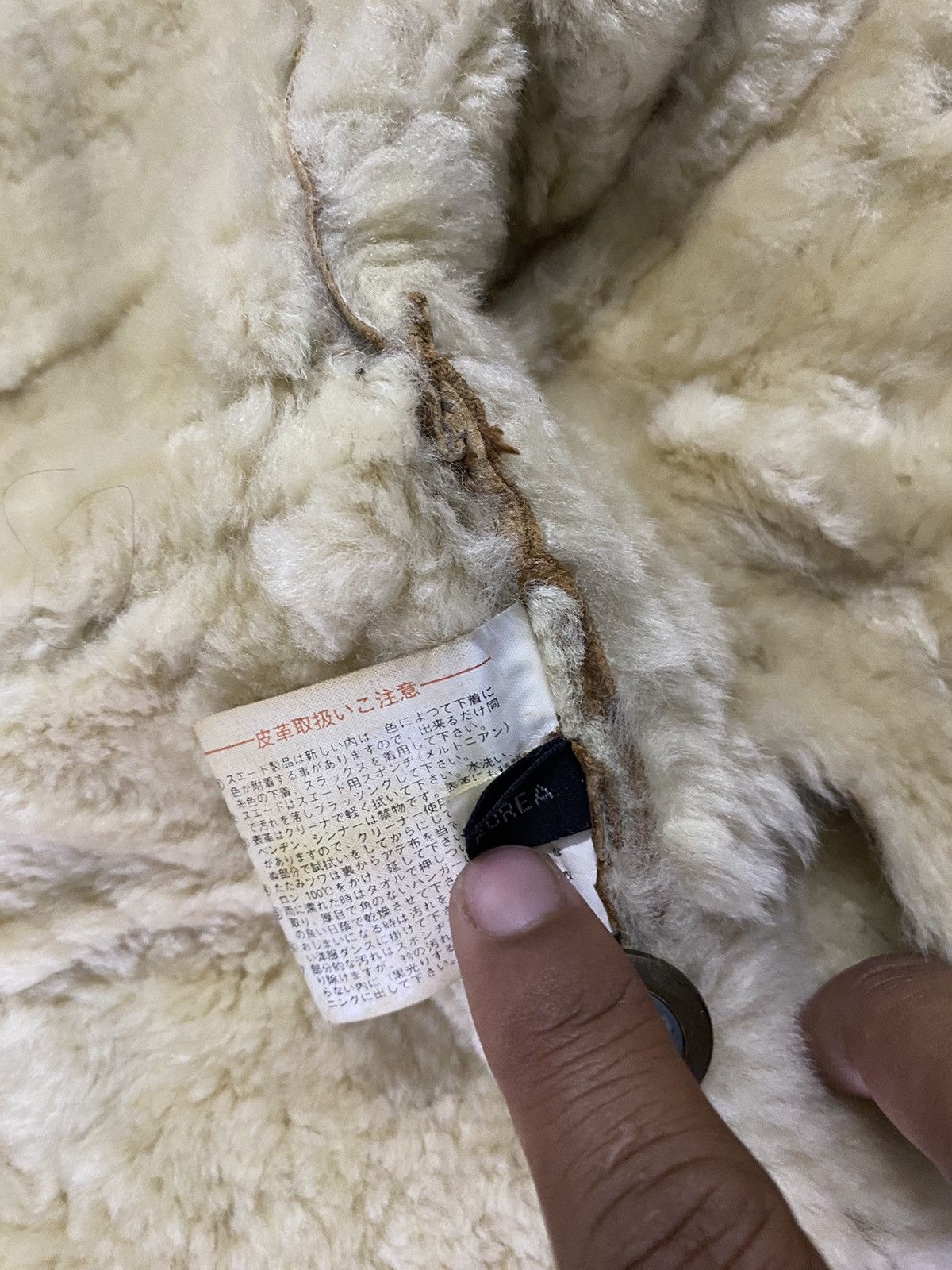 Japanese Brand 🔥Vintage🔥 Wind Amour Shearling Sheepskin Jacket Size US L / EU 52-54 / 3 - 14 Thumbnail