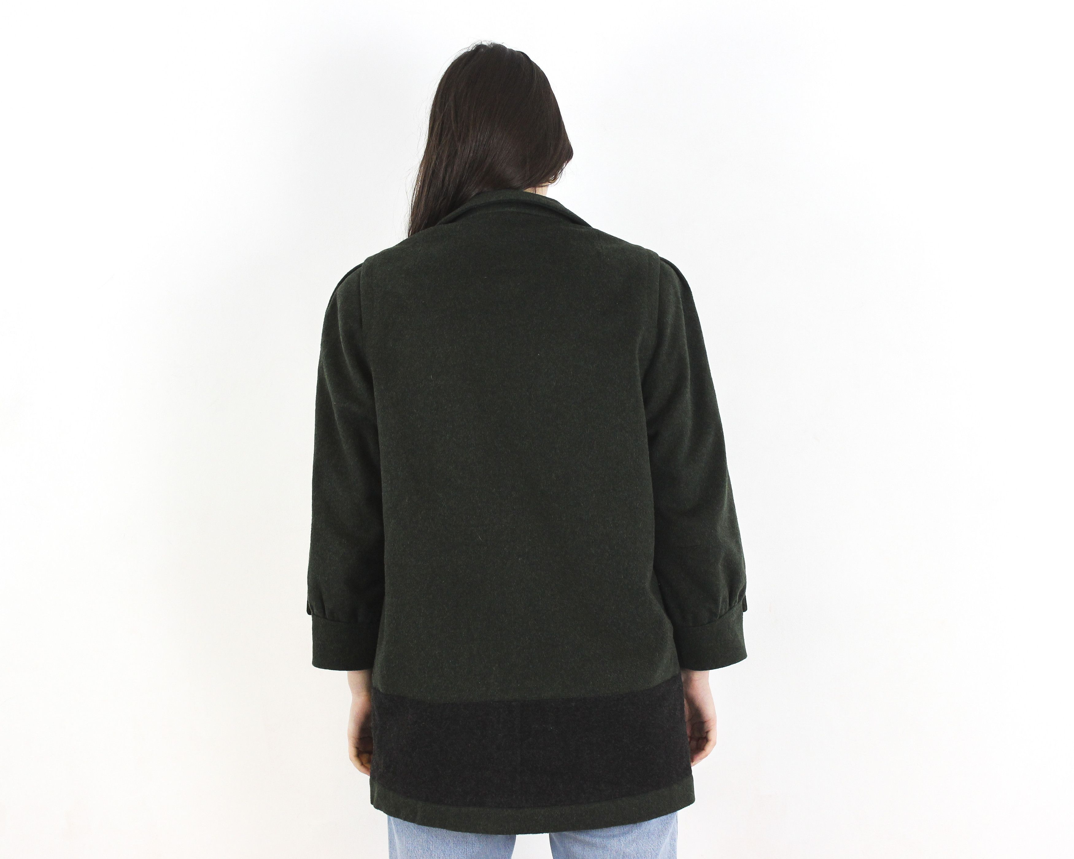 C&A × Vintage TIROLER LODEN Sixth Sense Wool Over Coat Trachten Jacket Size M / US 6-8 / IT 42-44 - 7 Thumbnail