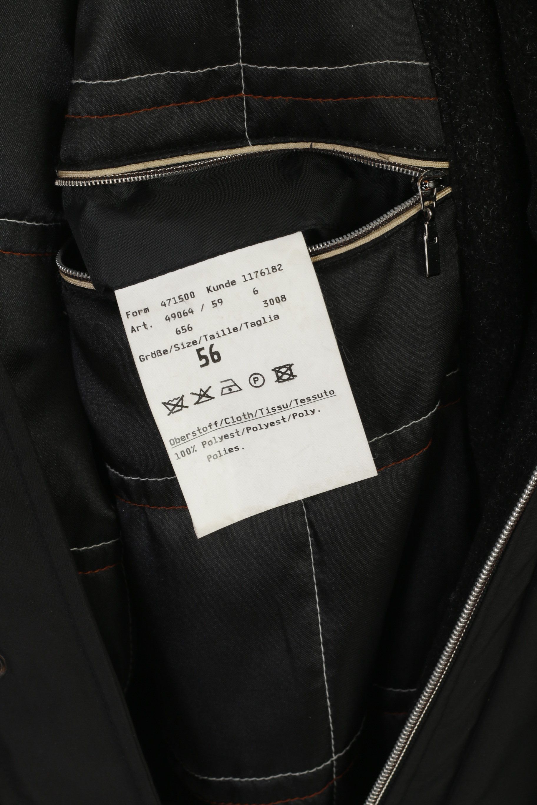 Bugatti Bugatti Men 56 XXL Jacket Black Lined Zipped Classic 9617 Size US XXL / EU 58 / 5 - 7 Thumbnail