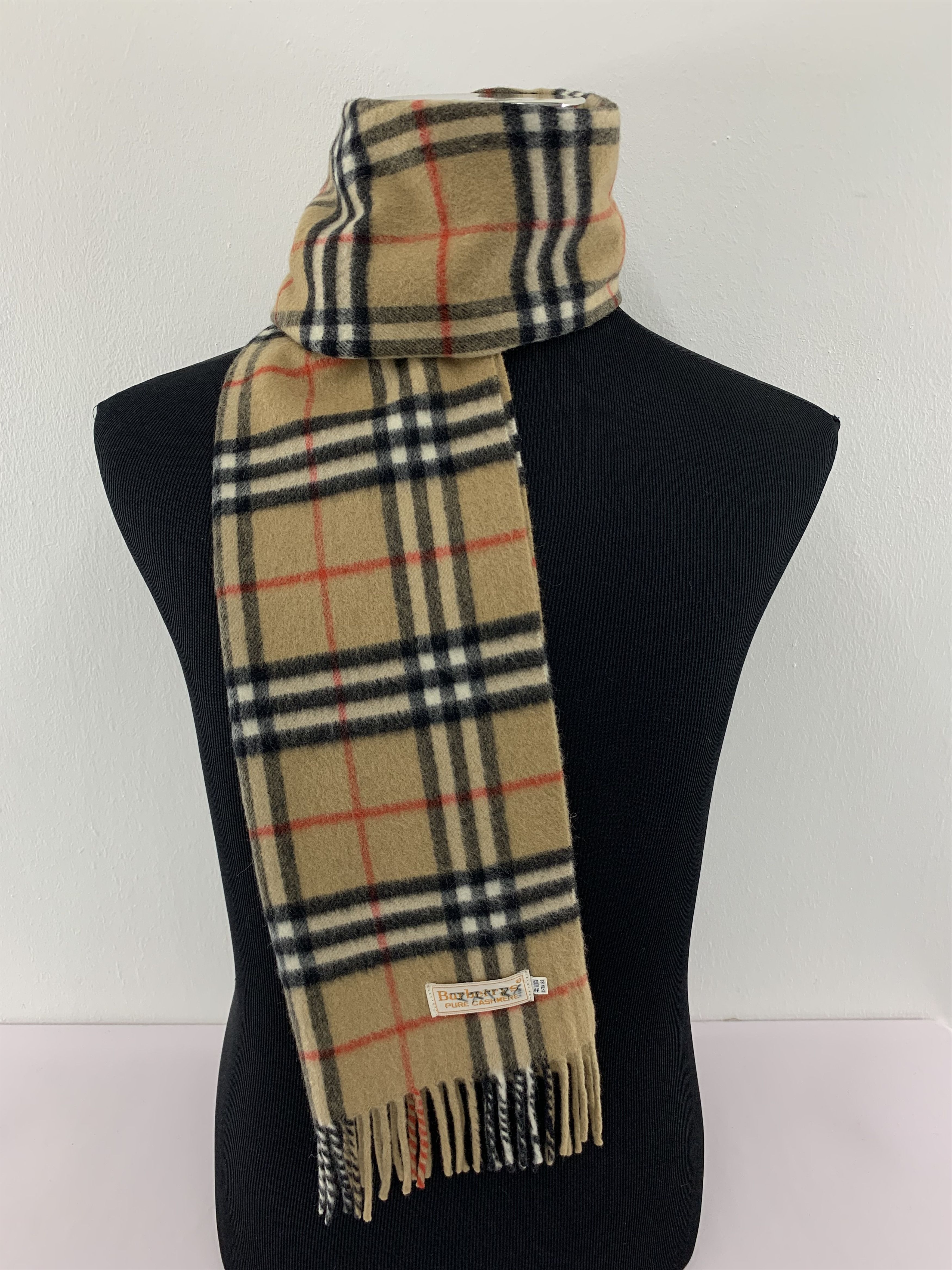 Burberry × Vintage Burberry Scarf / Muffler / Cashmere - BL5185 Size ONE SIZE - 1 Thumbnail