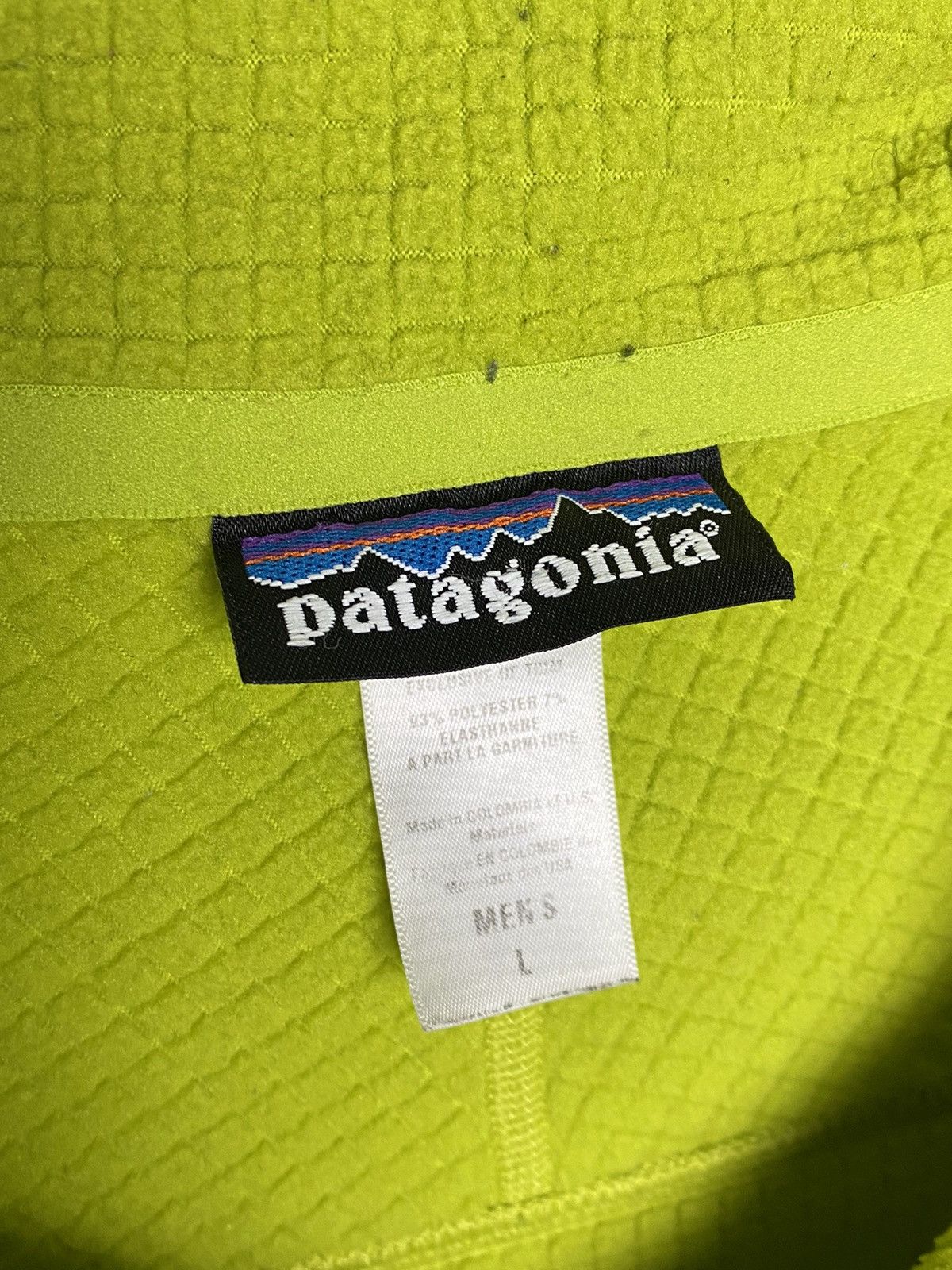 Patagonia × Vintage Patagonia vintage neon green fleece half zip Size US L / EU 52-54 / 3 - 4 Thumbnail