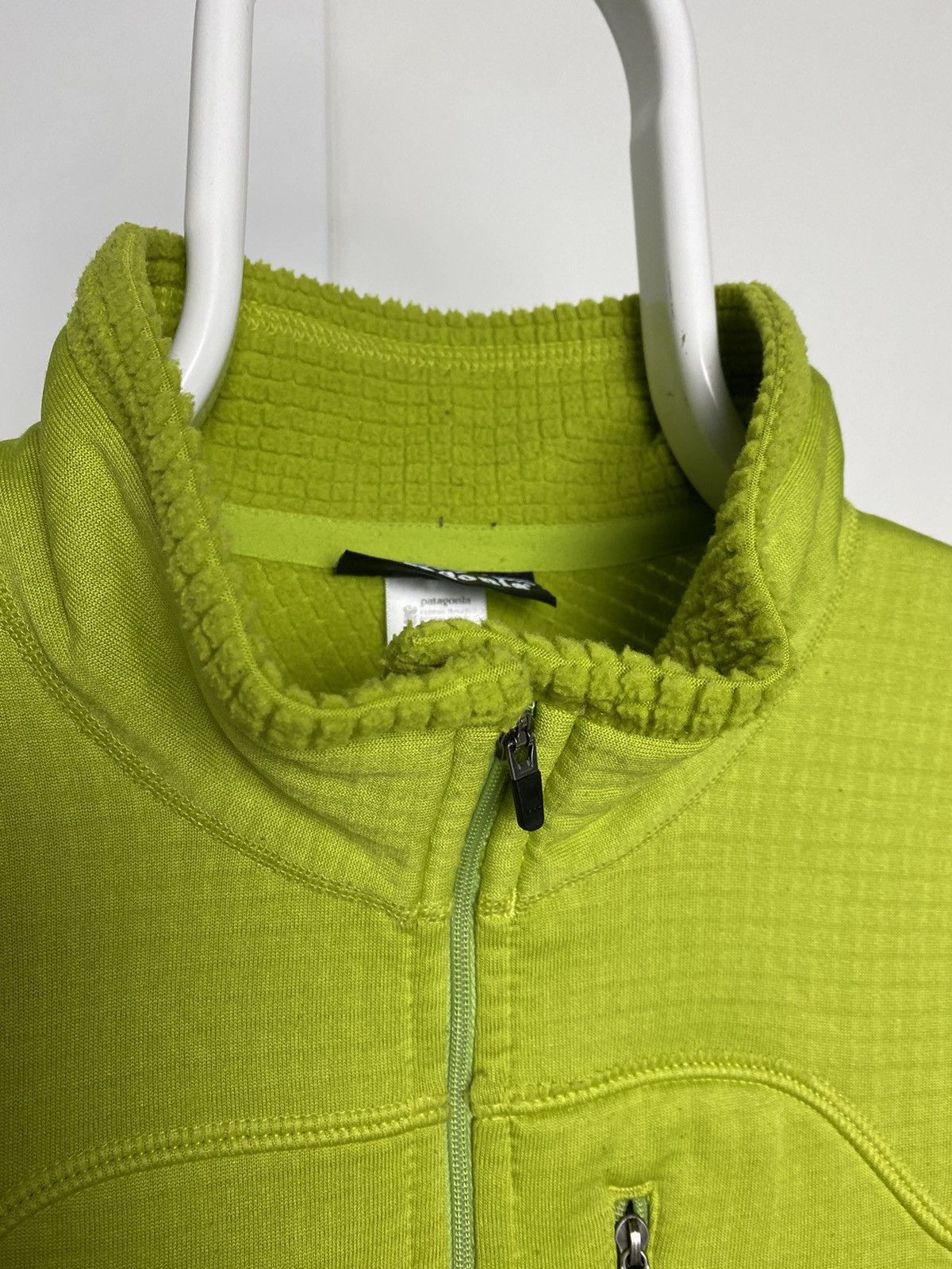 Patagonia × Vintage Patagonia vintage neon green fleece half zip Size US L / EU 52-54 / 3 - 3 Thumbnail