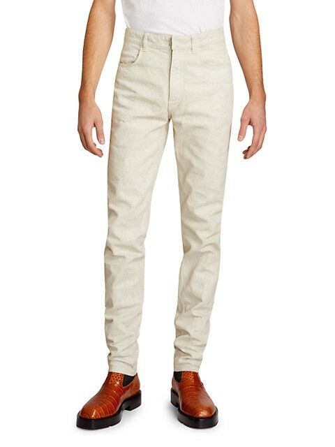 Givenchy White Cracked Paint Slim Jeans Size US 31 - 3 Thumbnail