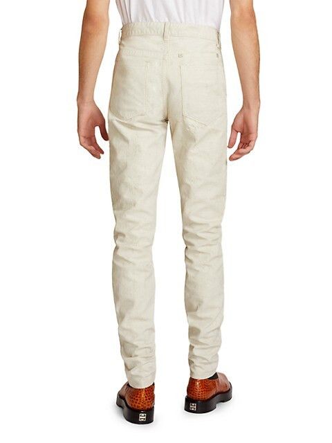 Givenchy White Cracked Paint Slim Jeans Size US 31 - 4 Thumbnail