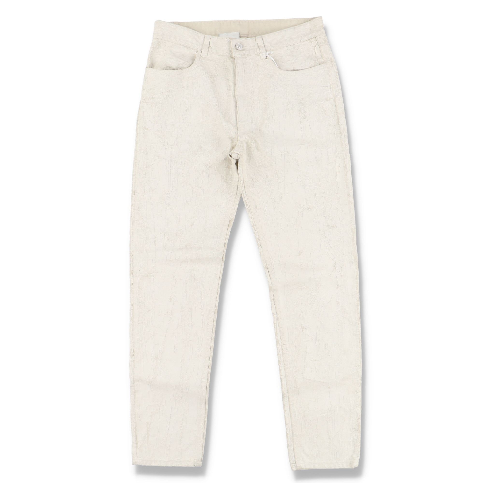 Givenchy White Cracked Paint Slim Jeans Size US 31 - 1 Thumbnail