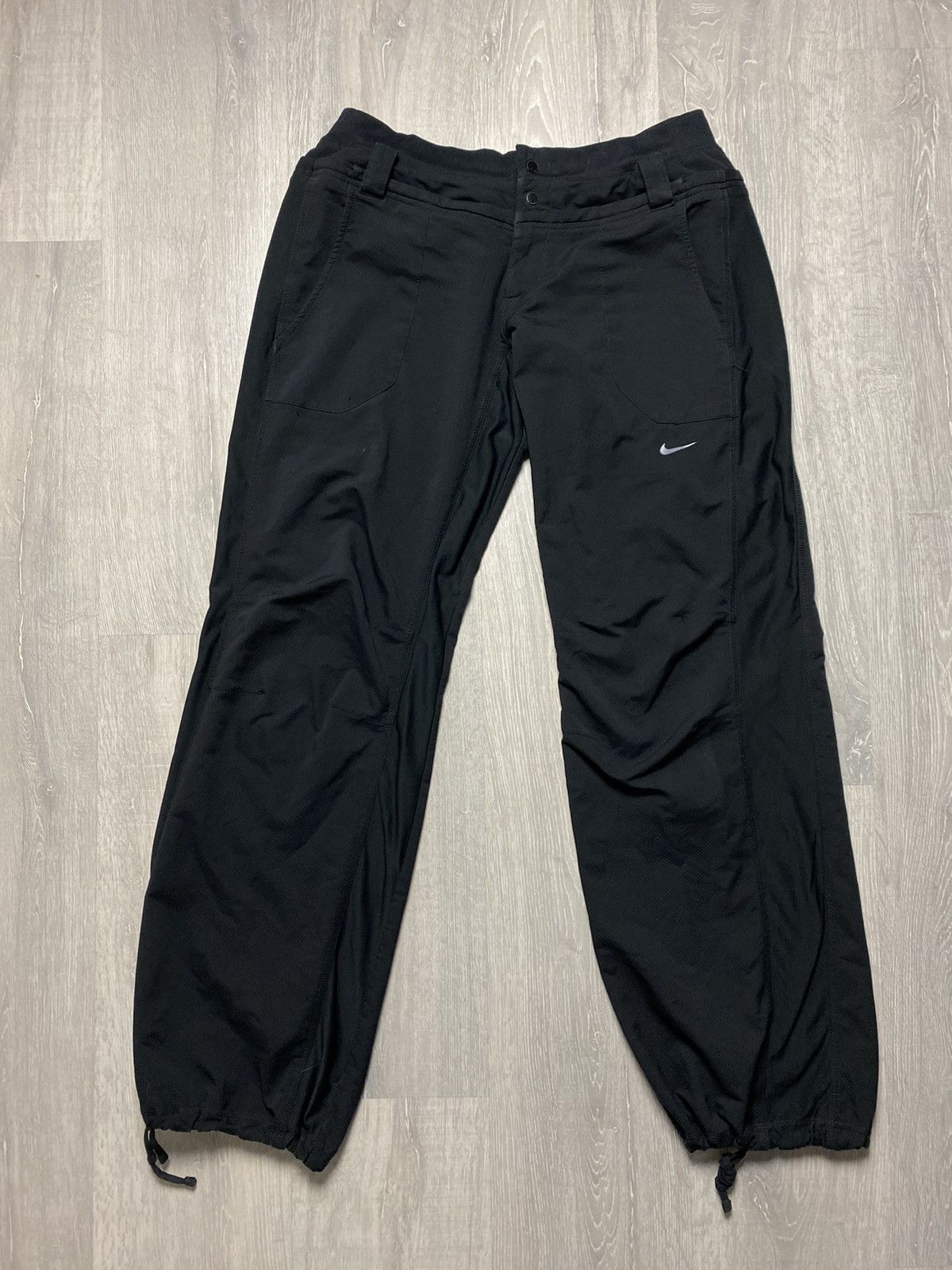 Nike × Vintage Nike vintage black track pants small swoosh Size US 30 / EU 46 - 1 Thumbnail