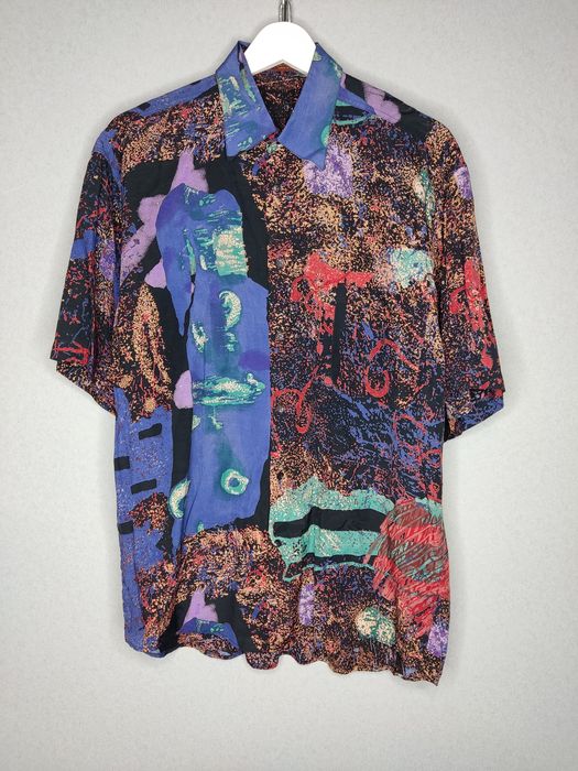 Vintage 80s Michele Raimondi Vintage Avant garde Art Gallery Shirt ...