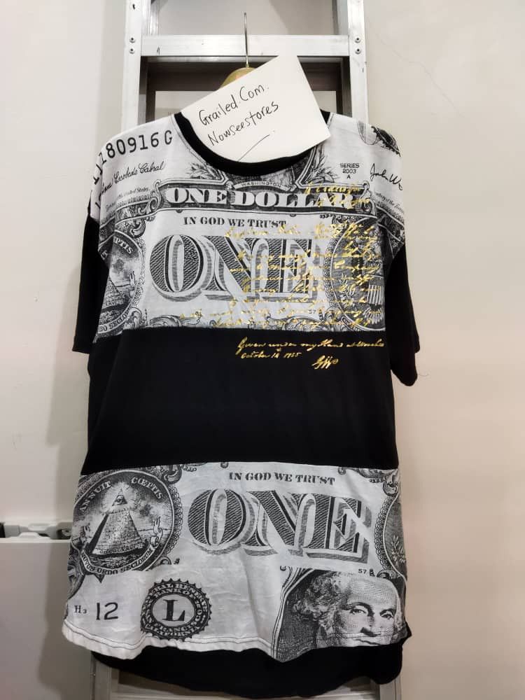 Japanese Brand 🔥 STEAL 🔥 Full Front Print US Dollar Tee's Size US XL / EU 56 / 4 - 1 Thumbnail