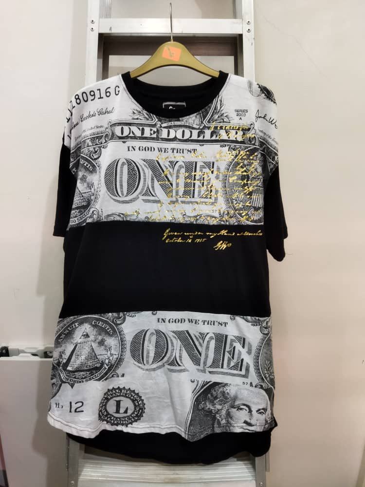 Japanese Brand 🔥 STEAL 🔥 Full Front Print US Dollar Tee's Size US XL / EU 56 / 4 - 5 Thumbnail