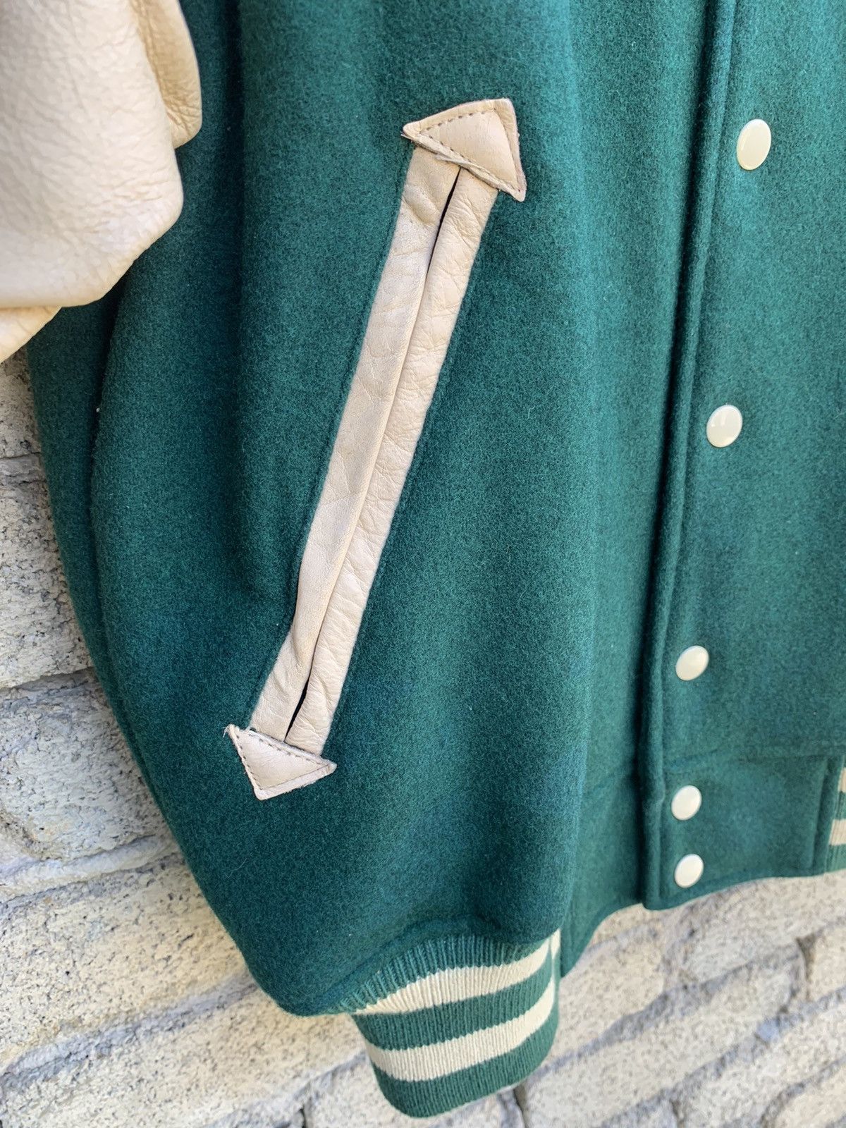 Japanese Brand Oaksleaf Onward Mos Burger Intensive leather Sleeve Jacket Size US M / EU 48-50 / 2 - 18 Thumbnail